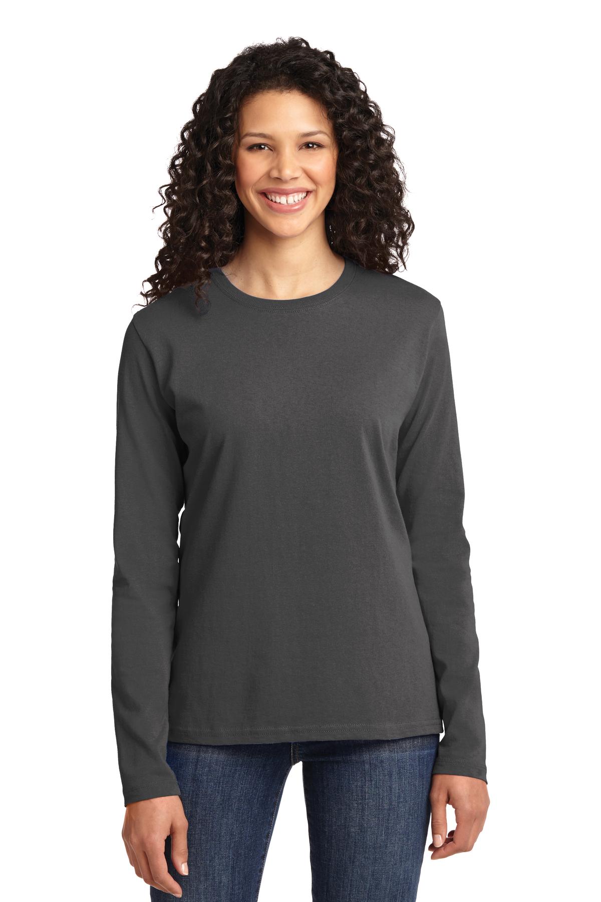 Port & Coâ„¢ Women's Long Sleeve Core Cotton Tee. LPC54LS