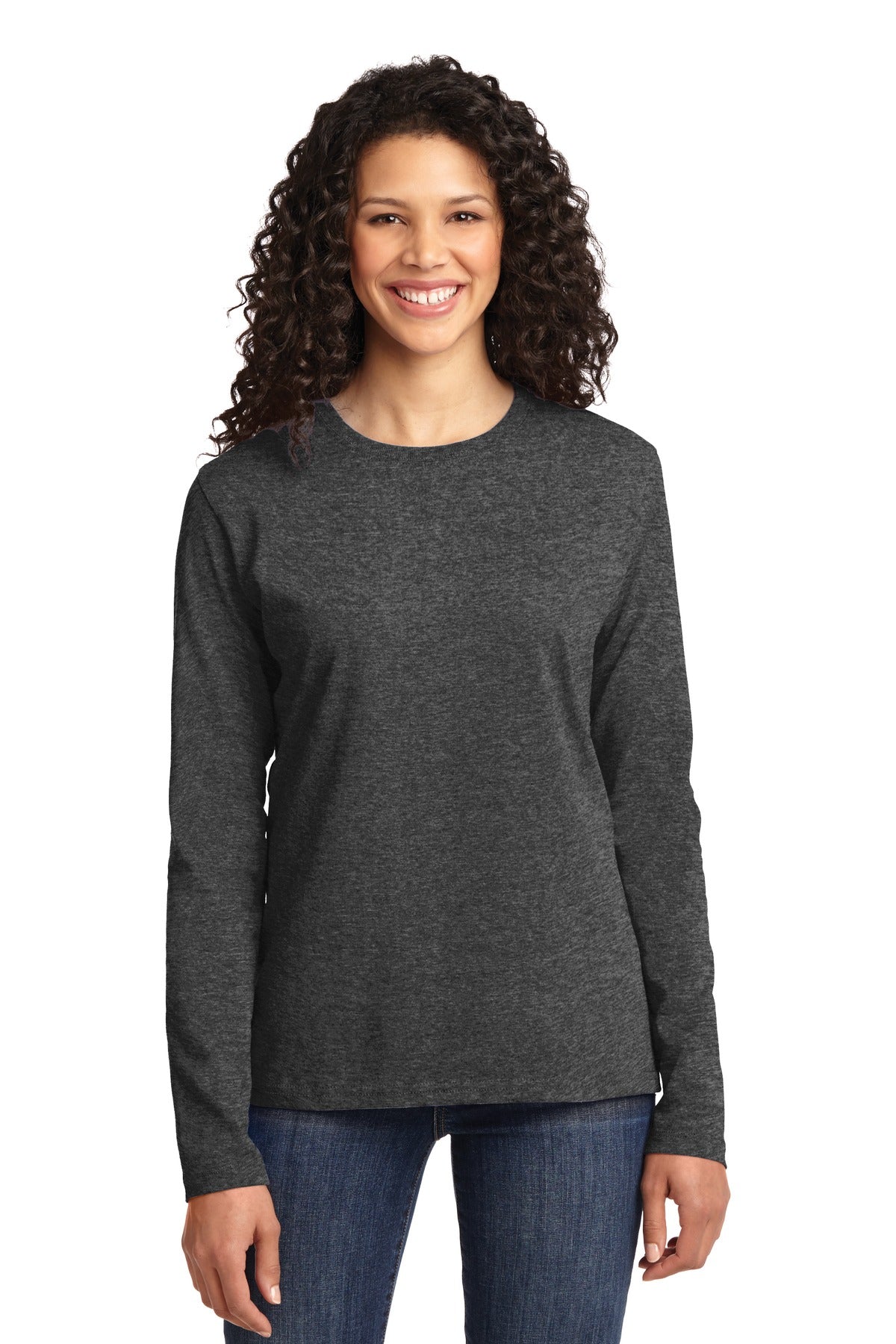 Port & Coâ„¢ Women's Long Sleeve Core Cotton Tee. LPC54LS