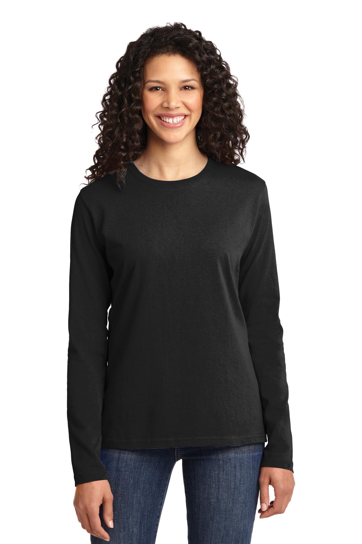 Port & Coâ„¢ Women's Long Sleeve Core Cotton Tee. LPC54LS