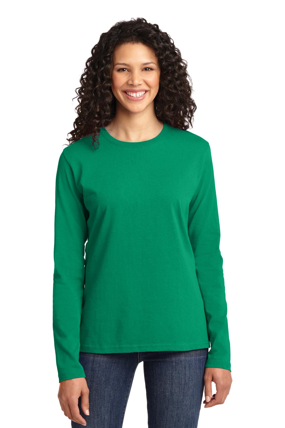 Port & Coâ„¢ Women's Long Sleeve Core Cotton Tee. LPC54LS
