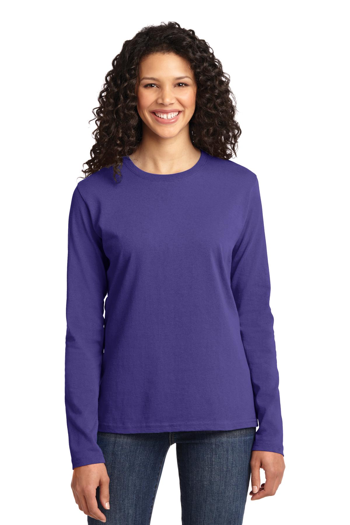 Port & Coâ„¢ Women's Long Sleeve Core Cotton Tee. LPC54LS