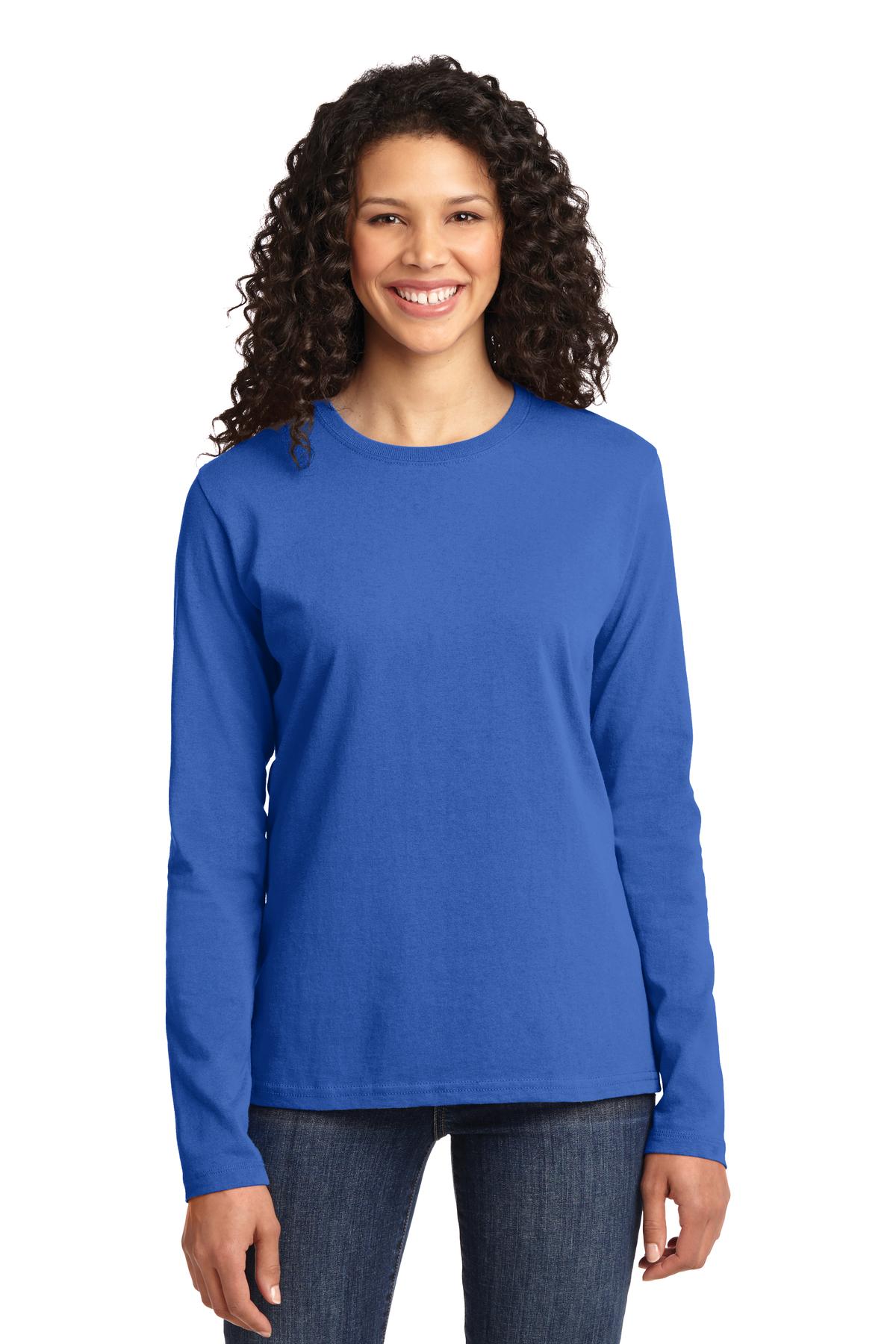 Port & Coâ„¢ Women's Long Sleeve Core Cotton Tee. LPC54LS