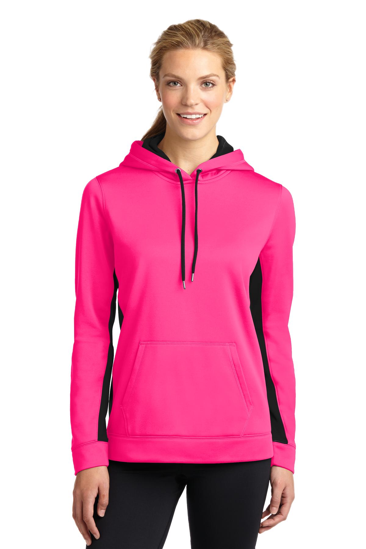 Sport-Tek? Women's Sport-Wick? Fleece Colorblock Hooded Pullover. LST235