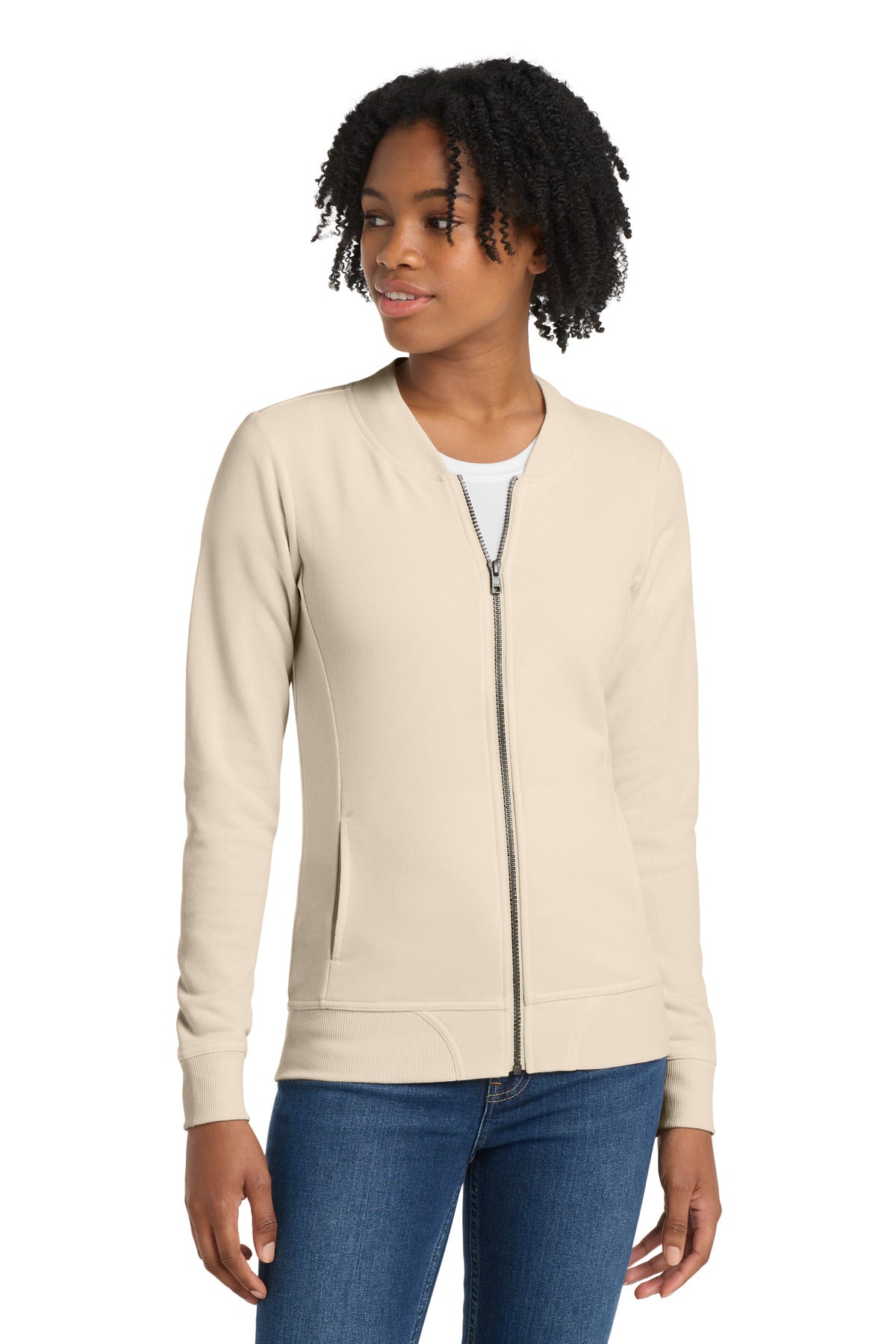 Sport-Tek Â® Women's Lightweight French Terry Bomber LST274