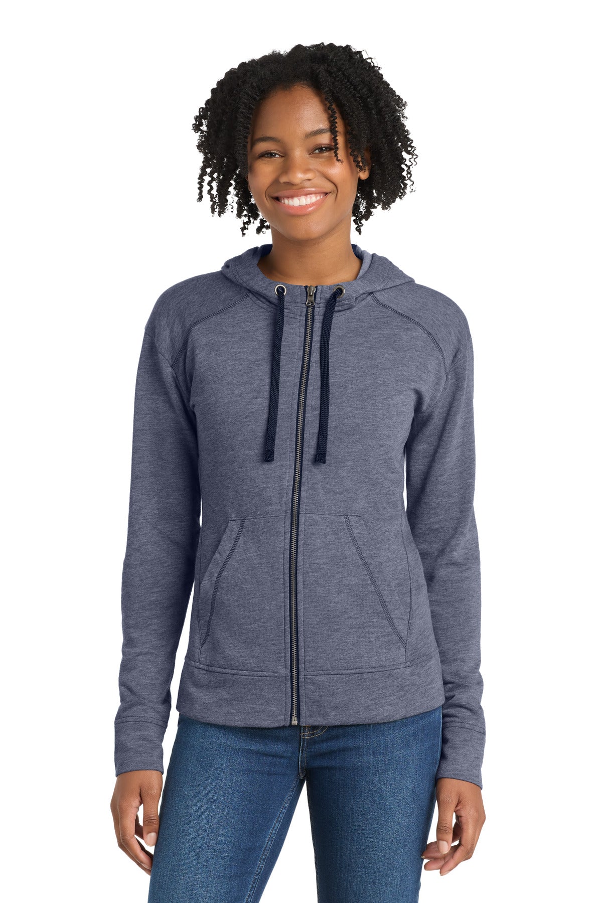 Sport-Tek ?? Women's PosiCharge ?? Tri-Blend Wicking Fleece Full-Zip Hooded Jacket LST293