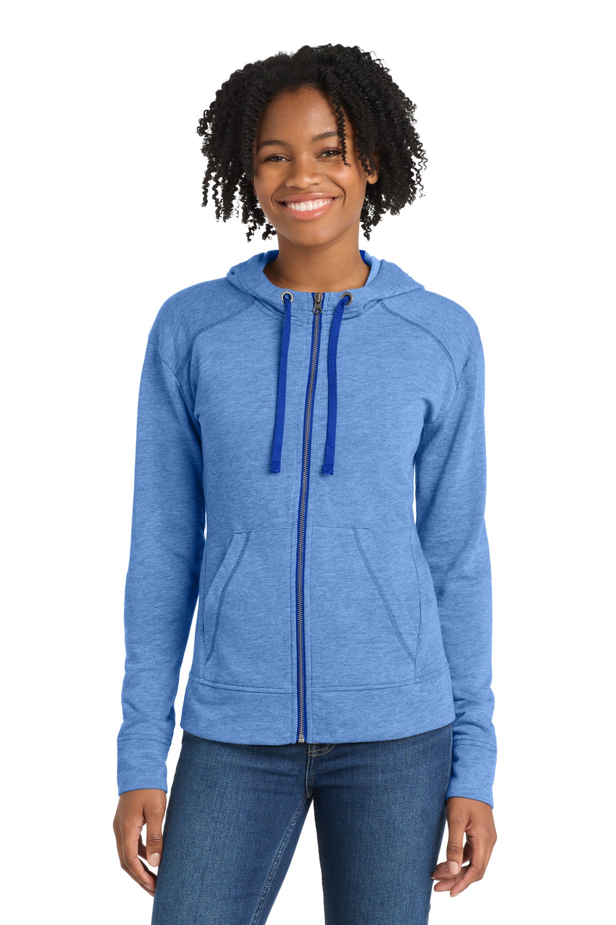 Sport-Tek ?? Women's PosiCharge ?? Tri-Blend Wicking Fleece Full-Zip Hooded Jacket LST293