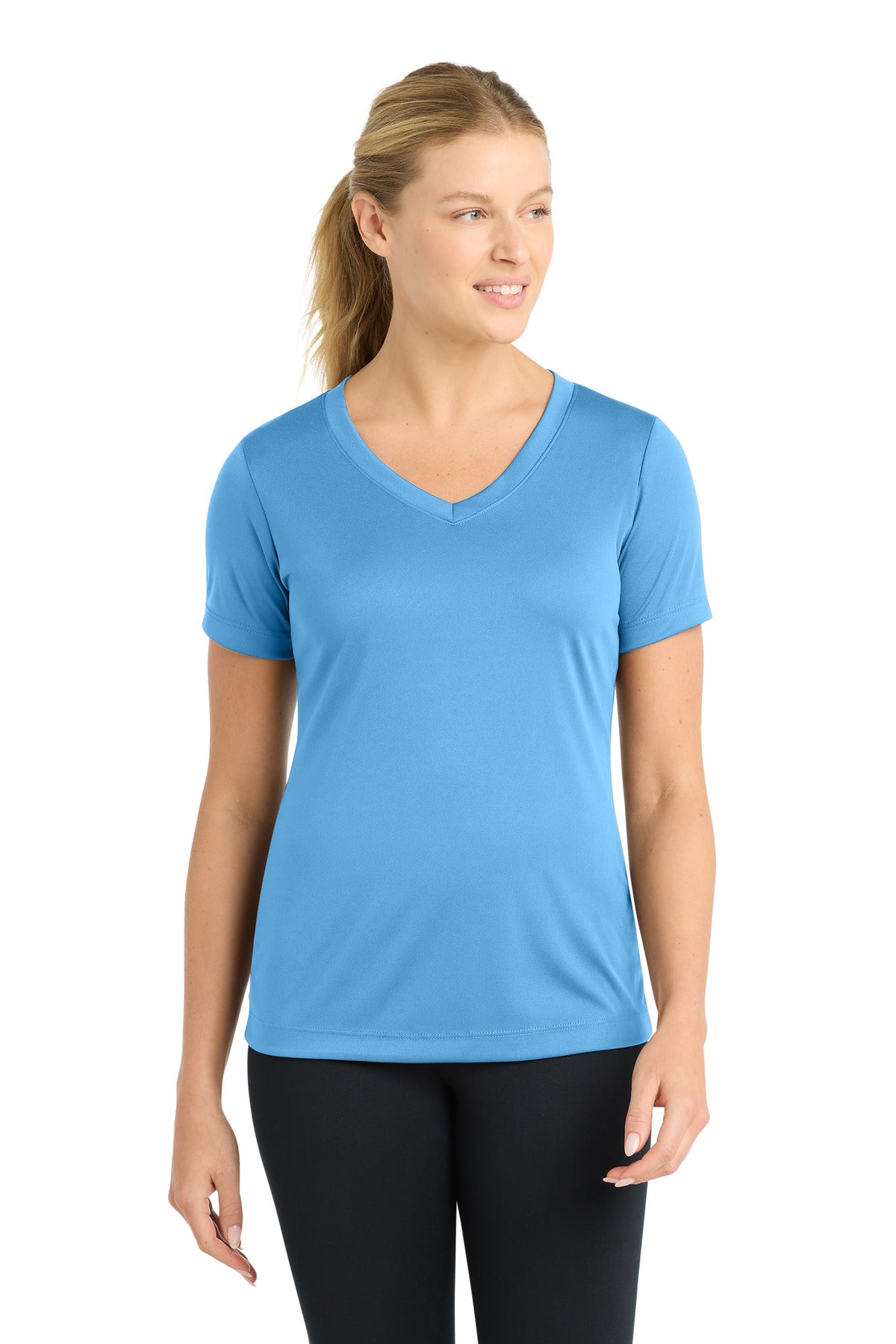 Sport-TekÂ® Women's PosiChargeÂ® Competitorâ„¢ V-Neck Tee. LST353