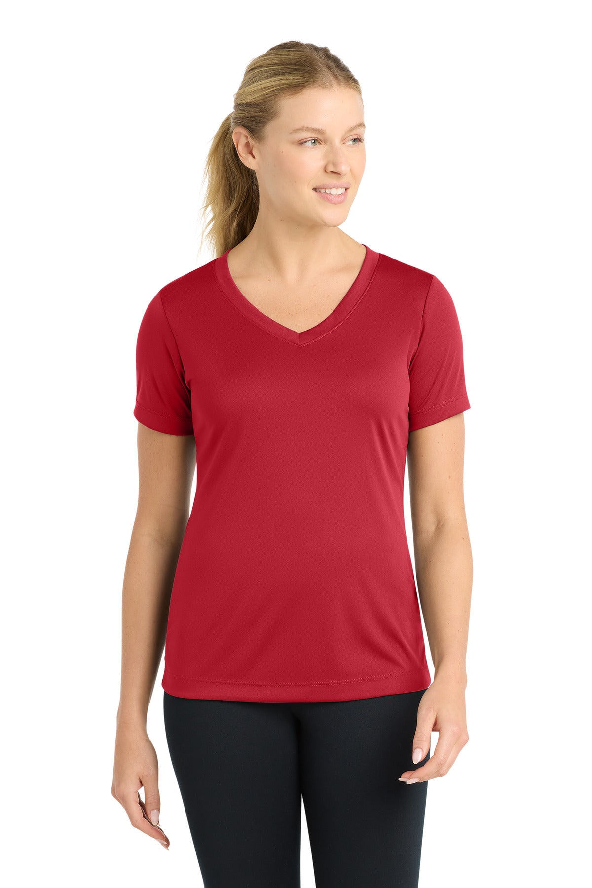Sport-TekÂ® Women's PosiChargeÂ® Competitorâ„¢ V-Neck Tee. LST353