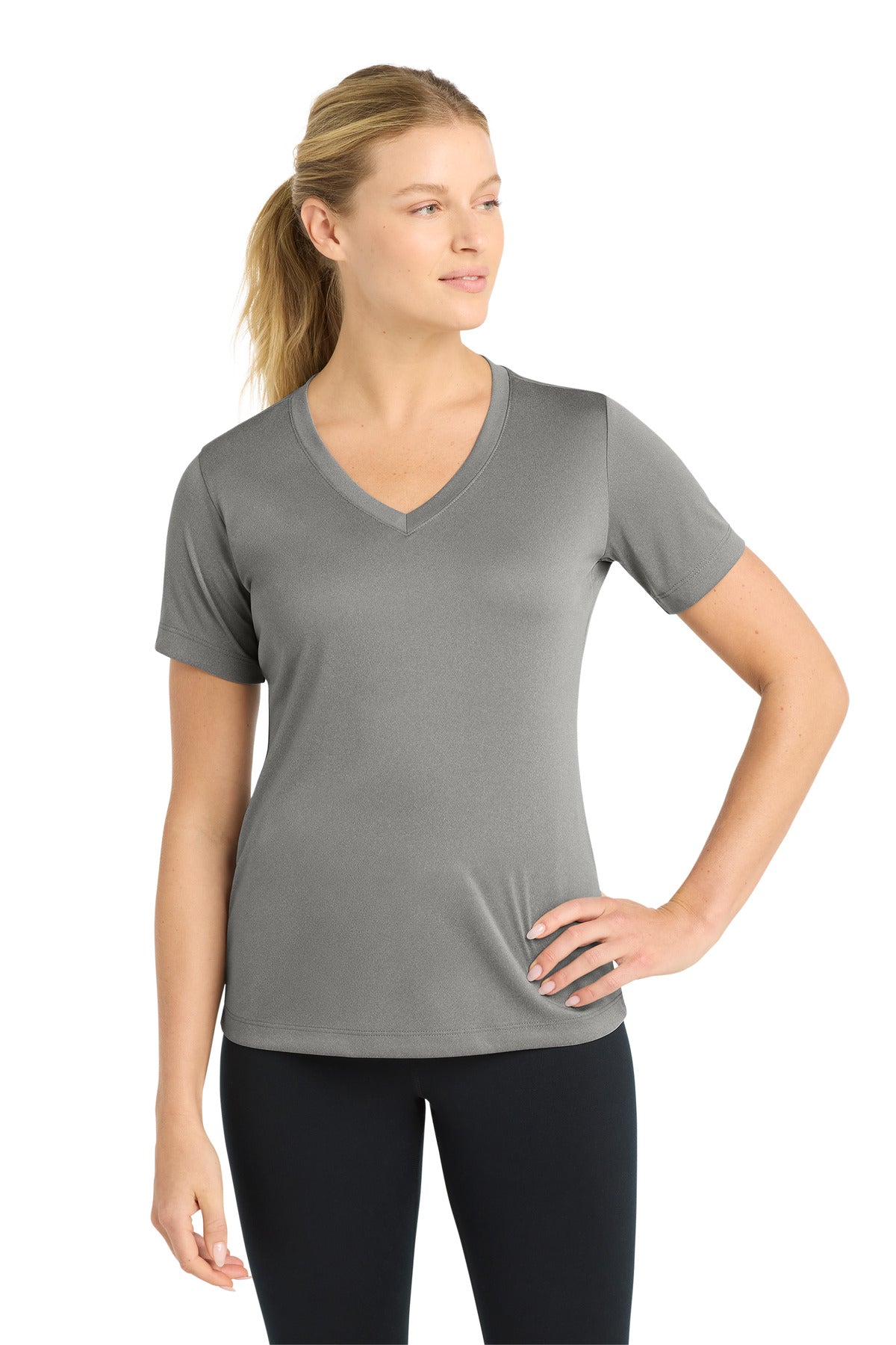 Sport-TekÂ® Women's PosiChargeÂ® Competitorâ„¢ V-Neck Tee. LST353