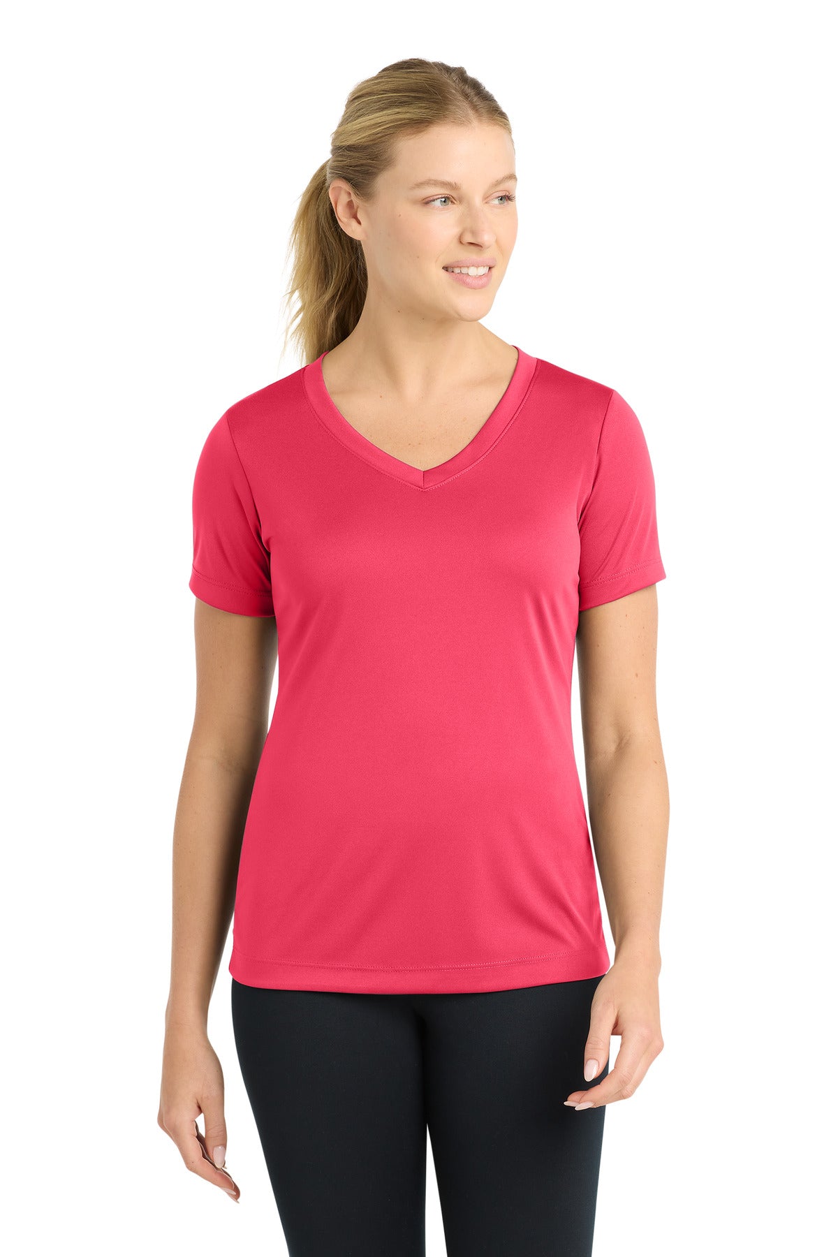Sport-TekÂ® Women's PosiChargeÂ® Competitorâ„¢ V-Neck Tee. LST353