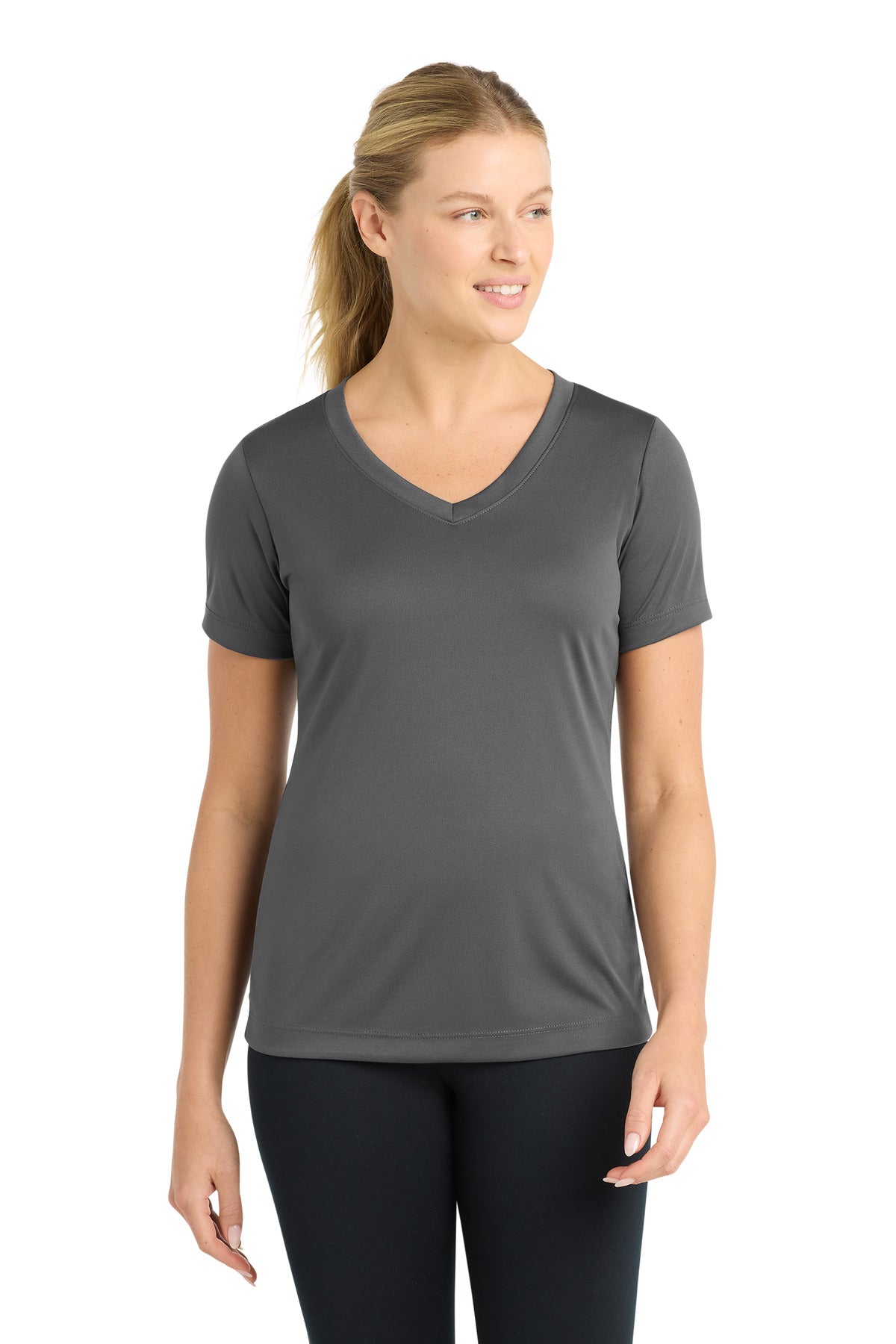 Sport-TekÂ® Women's PosiChargeÂ® Competitorâ„¢ V-Neck Tee. LST353