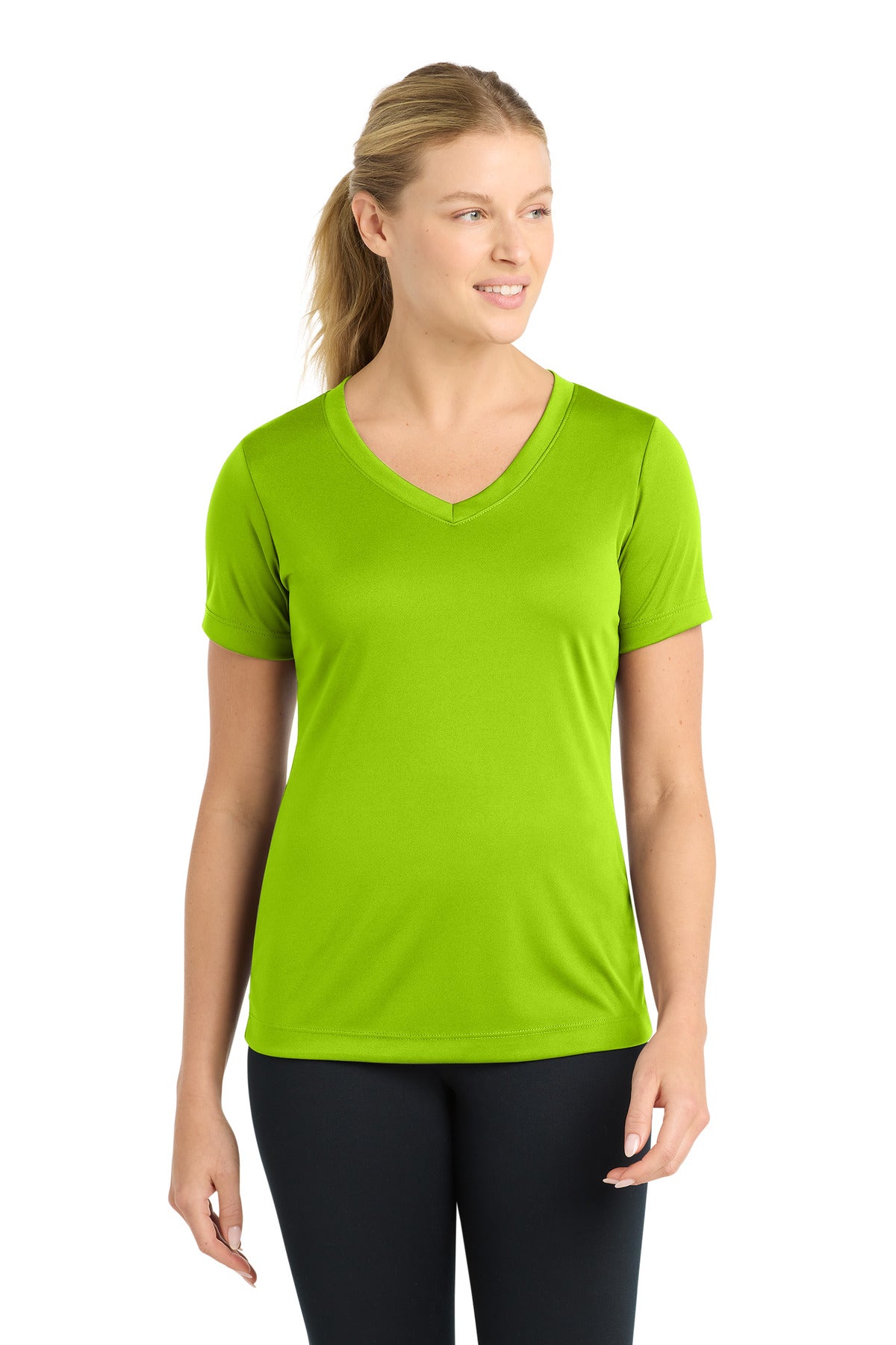 Sport-TekÂ® Women's PosiChargeÂ® Competitorâ„¢ V-Neck Tee. LST353