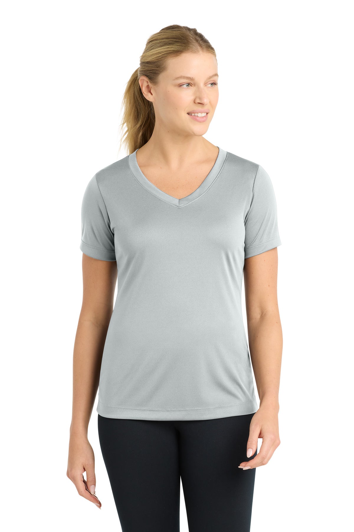 Sport-TekÂ® Women's PosiChargeÂ® Competitorâ„¢ V-Neck Tee. LST353