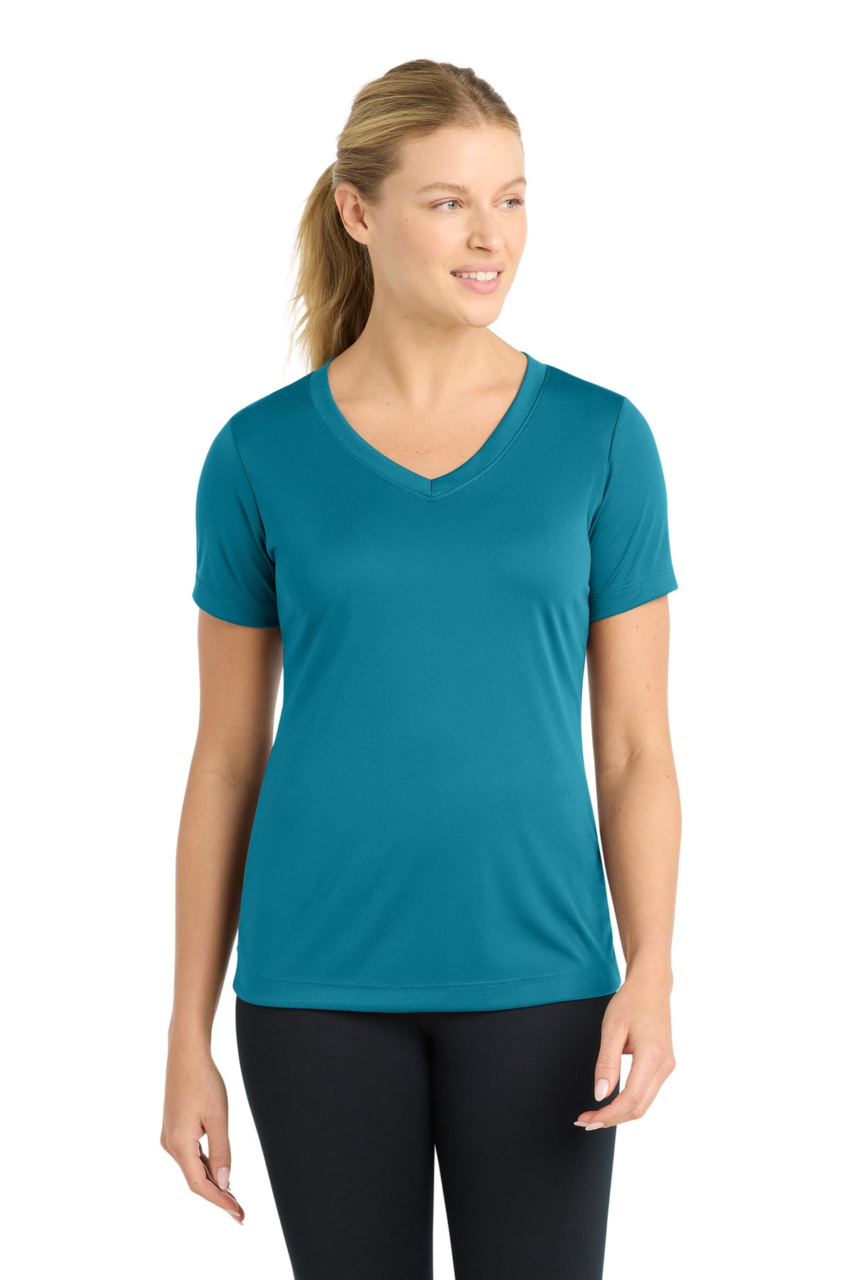 Sport-TekÂ® Women's PosiChargeÂ® Competitorâ„¢ V-Neck Tee. LST353
