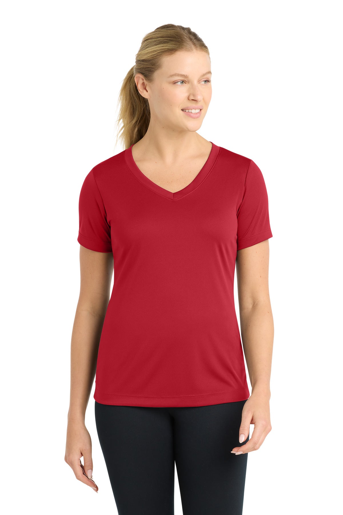Sport-TekÂ® Women's PosiChargeÂ® Competitorâ„¢ V-Neck Tee. LST353