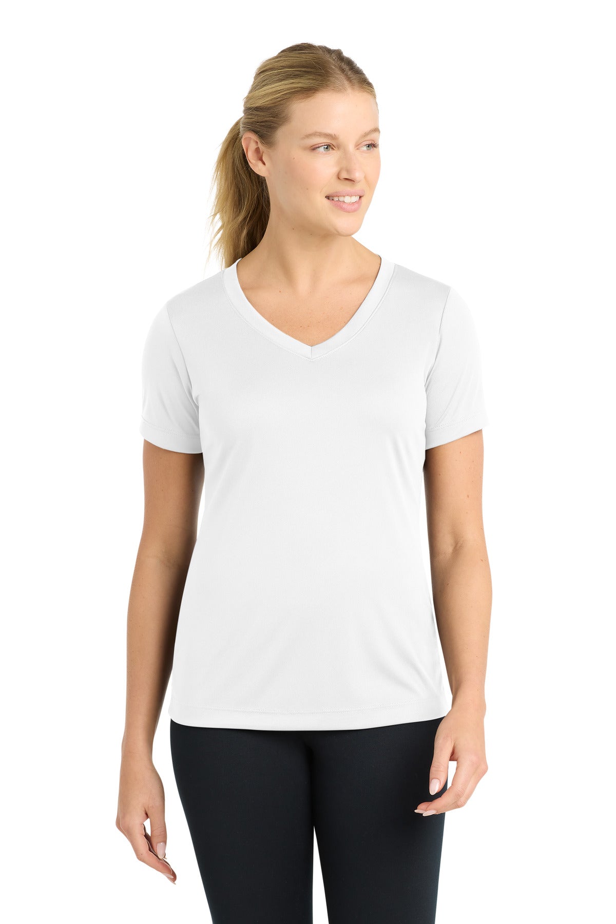 Sport-TekÂ® Women's PosiChargeÂ® Competitorâ„¢ V-Neck Tee. LST353