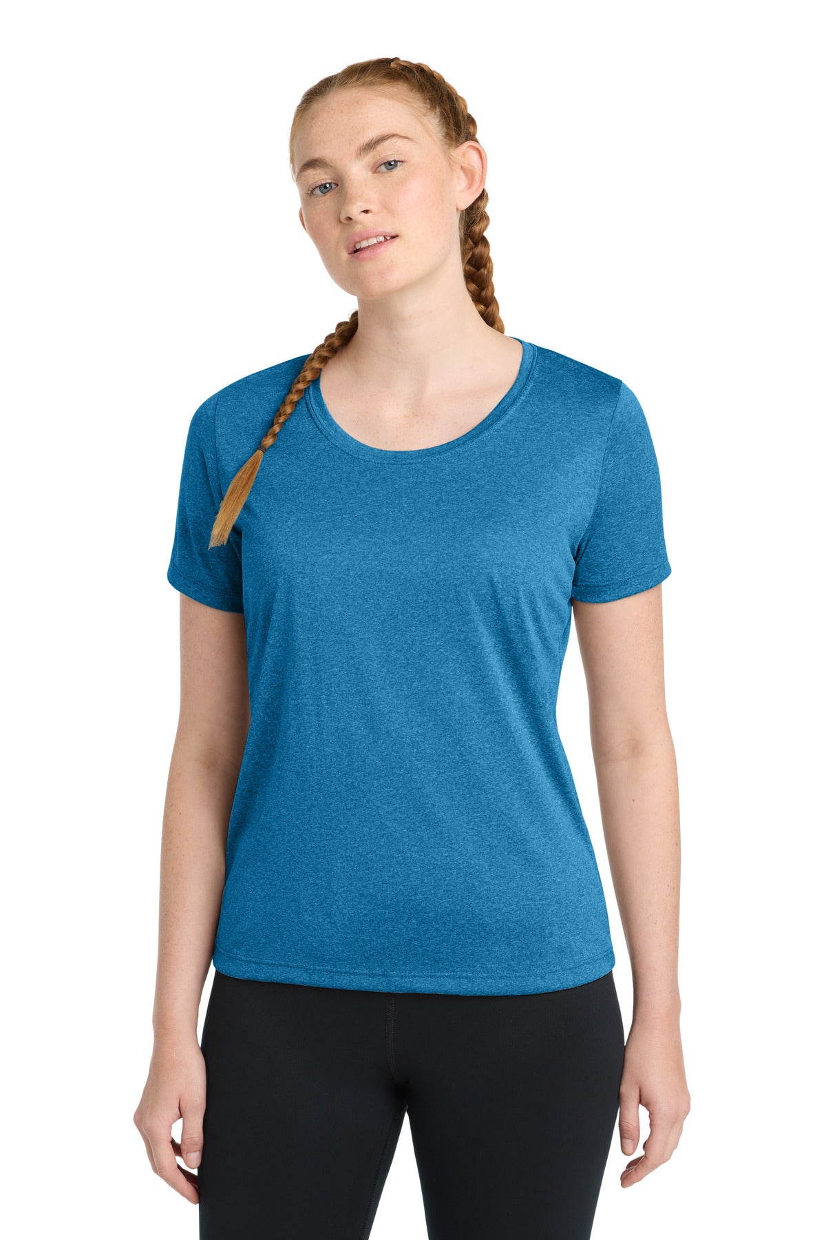 Sport-TekÂ® Women's Heather Contenderâ„¢ Scoop Neck Tee. LST360