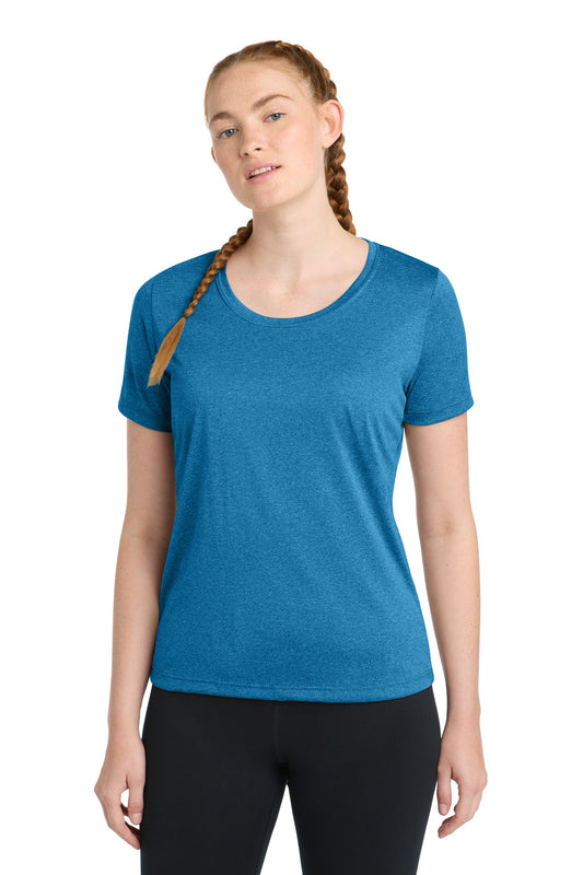 Sport-TekÂ® Women's Heather Contenderâ„¢ Scoop Neck Tee. LST360