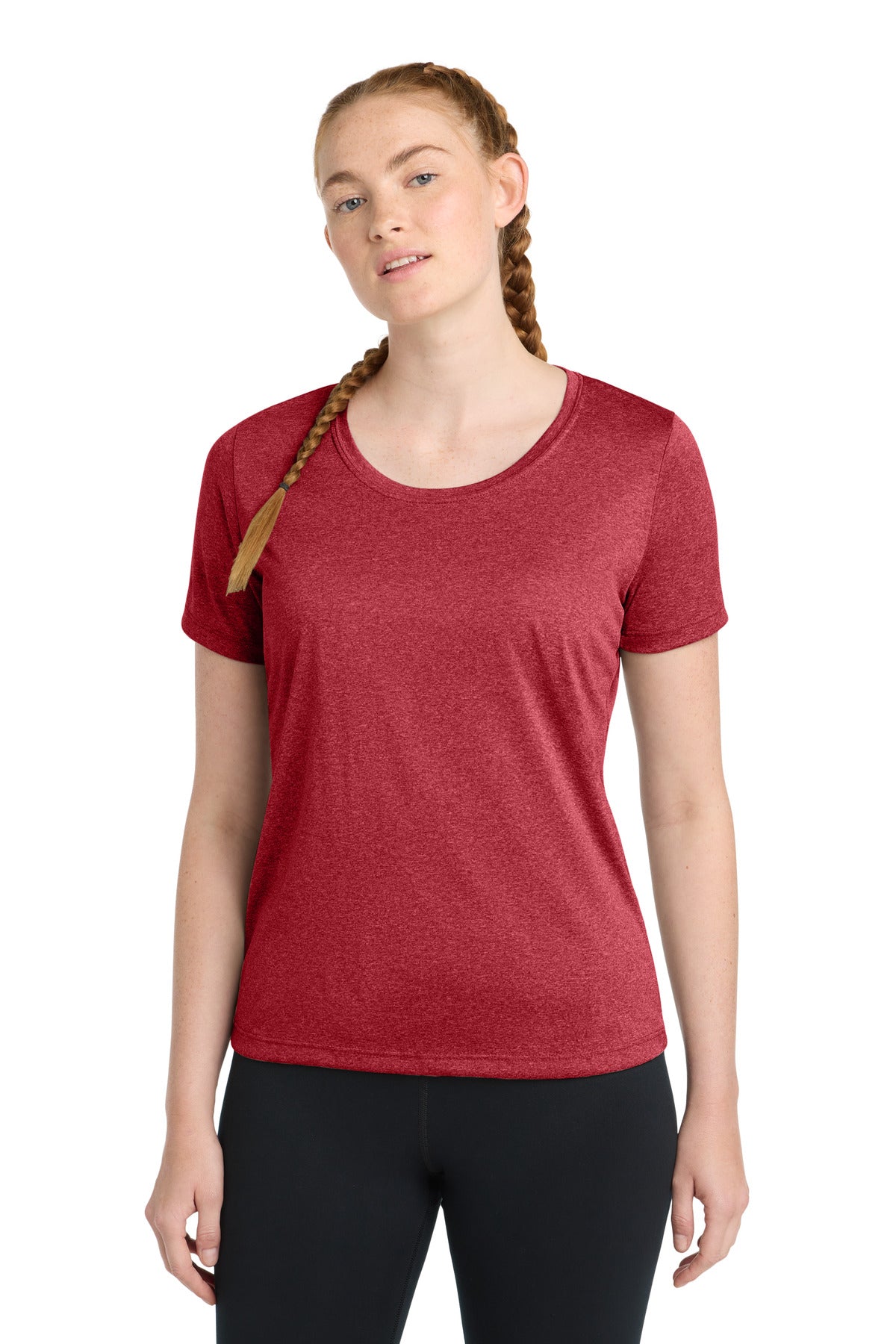 Sport-TekÂ® Women's Heather Contenderâ„¢ Scoop Neck Tee. LST360