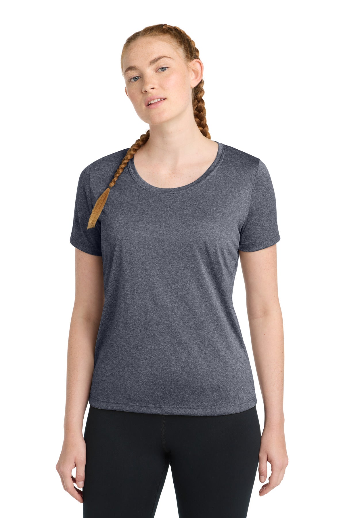 Sport-TekÂ® Women's Heather Contenderâ„¢ Scoop Neck Tee. LST360