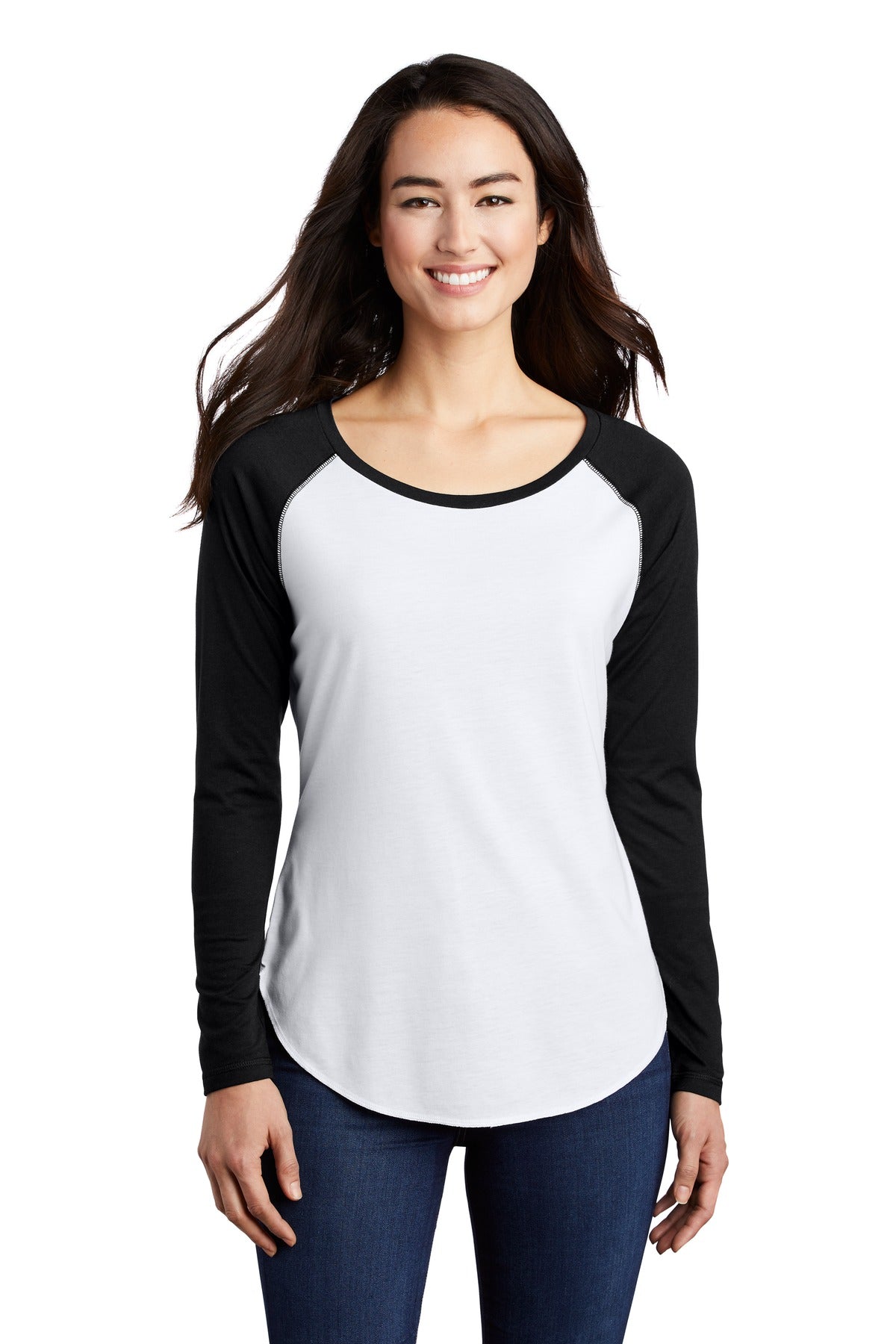 Sport-Tek ? Women's PosiCharge ? Long Sleeve Tri-Blend Wicking Scoop Neck Raglan Tee LST400LS