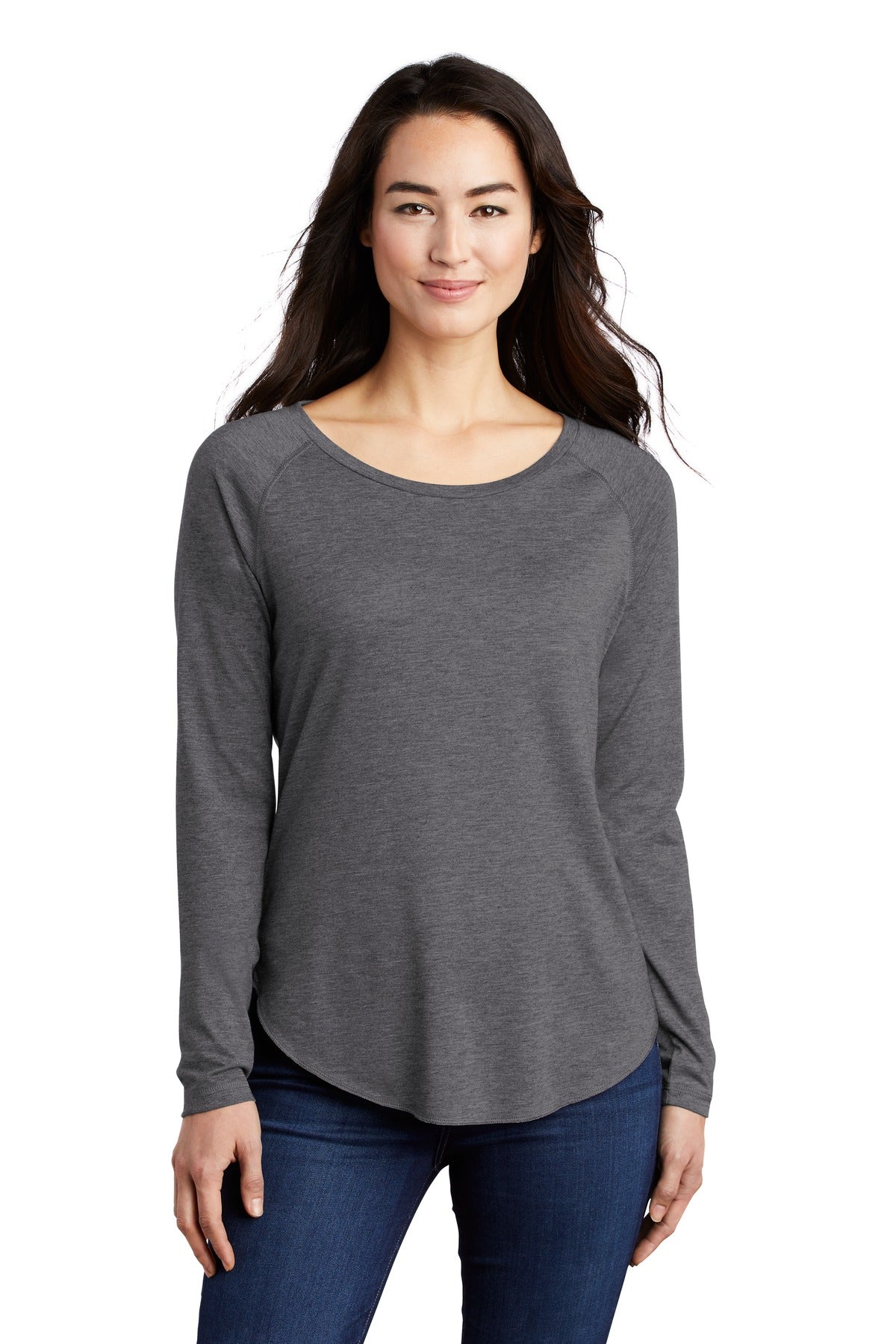 Sport-Tek ? Women's PosiCharge ? Long Sleeve Tri-Blend Wicking Scoop Neck Raglan Tee LST400LS