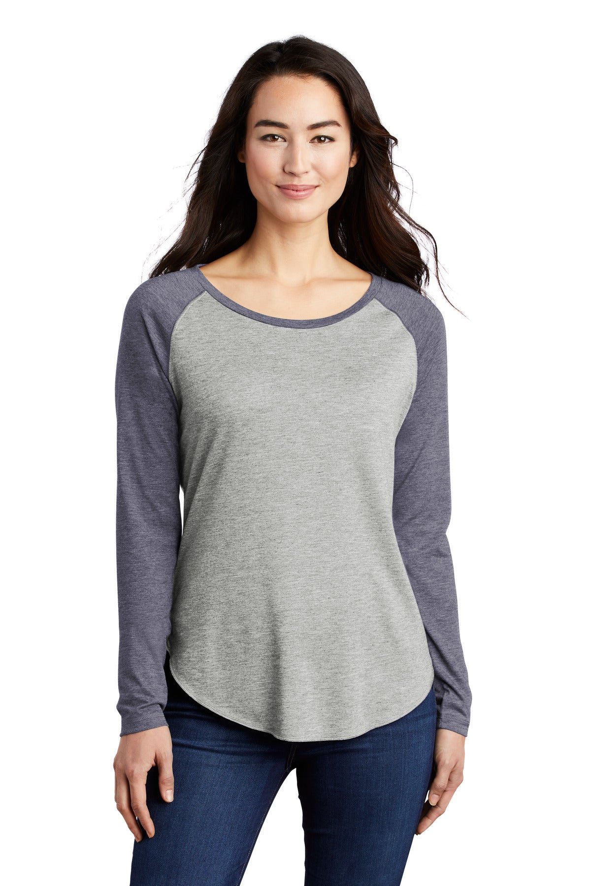 Sport-Tek ? Women's PosiCharge ? Long Sleeve Tri-Blend Wicking Scoop Neck Raglan Tee LST400LS