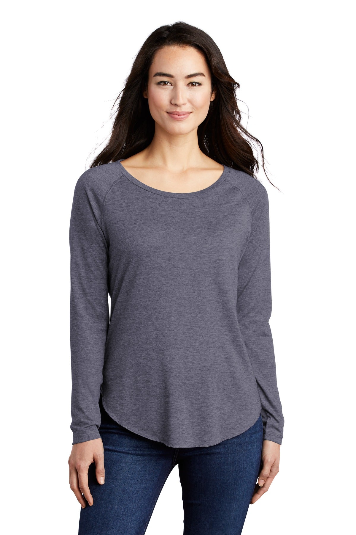 Sport-Tek ? Women's PosiCharge ? Long Sleeve Tri-Blend Wicking Scoop Neck Raglan Tee LST400LS