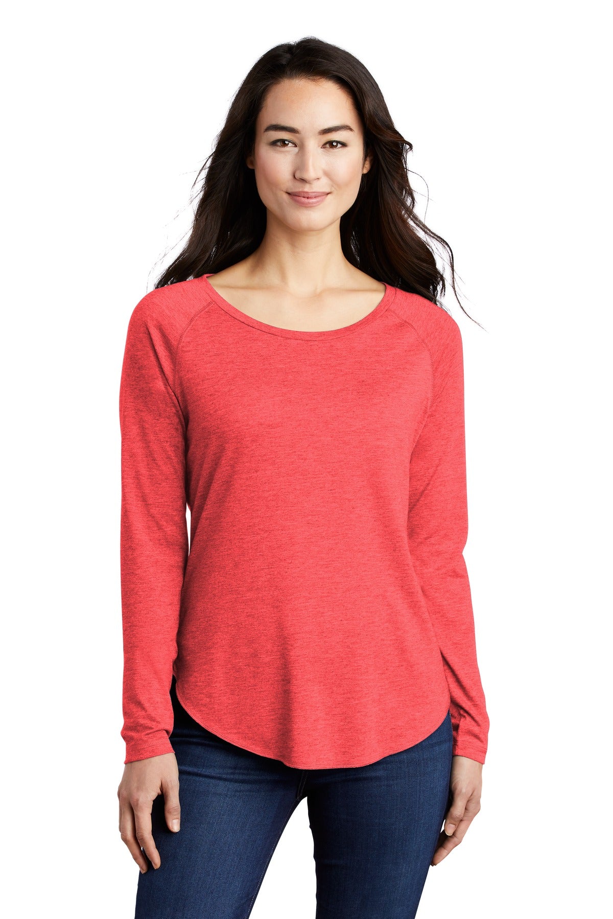 Sport-Tek ? Women's PosiCharge ? Long Sleeve Tri-Blend Wicking Scoop Neck Raglan Tee LST400LS