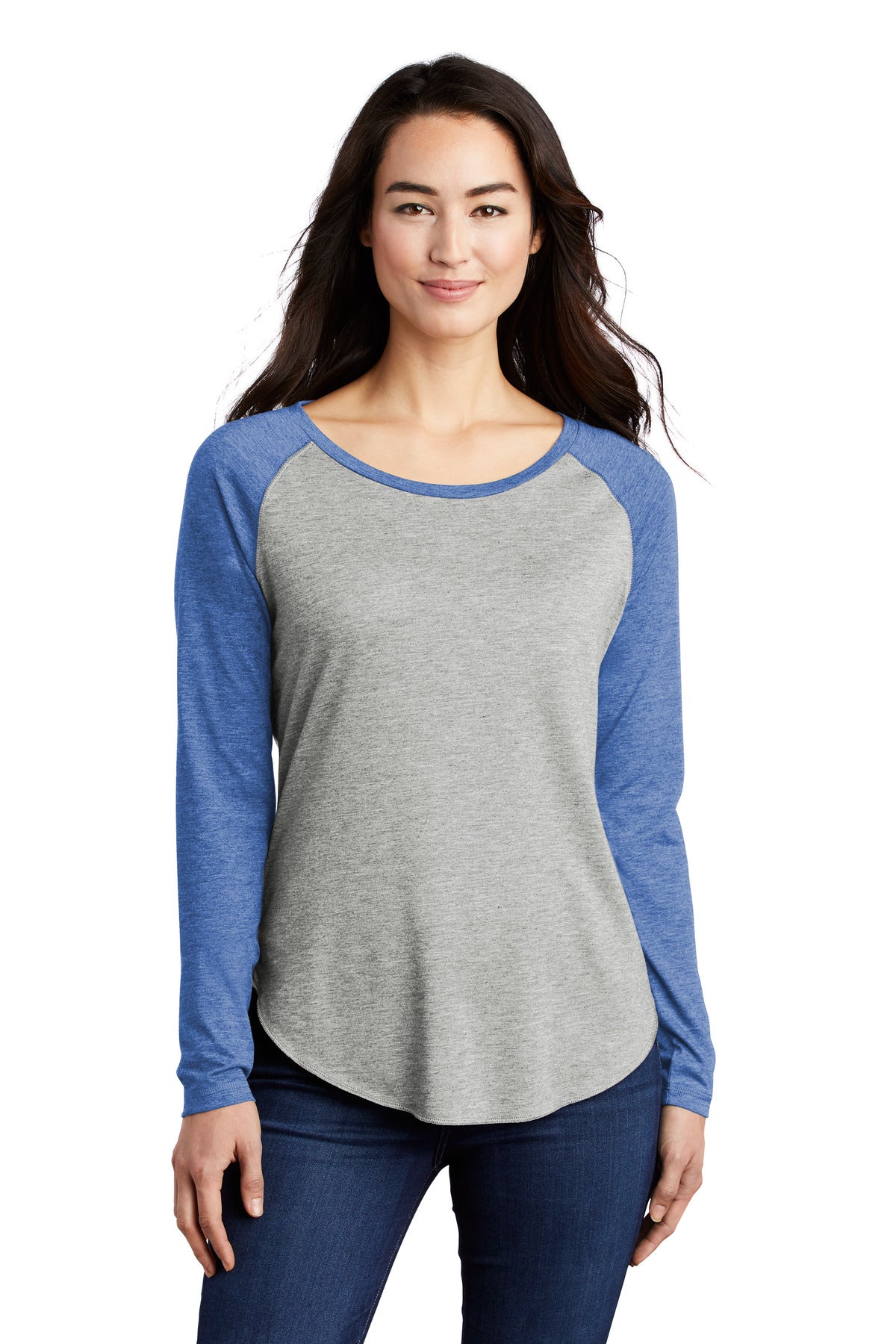 Sport-Tek ? Women's PosiCharge ? Long Sleeve Tri-Blend Wicking Scoop Neck Raglan Tee LST400LS