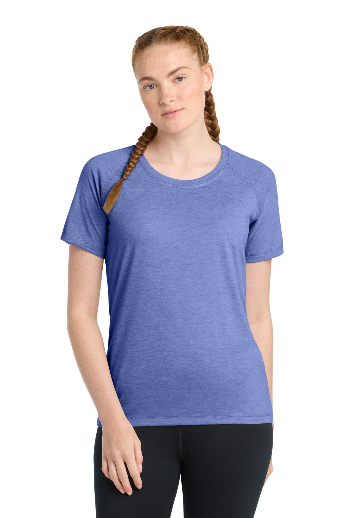 Sport-Tek ?? Women's PosiCharge ?? Tri-Blend Wicking Scoop Neck Raglan Tee. LST400