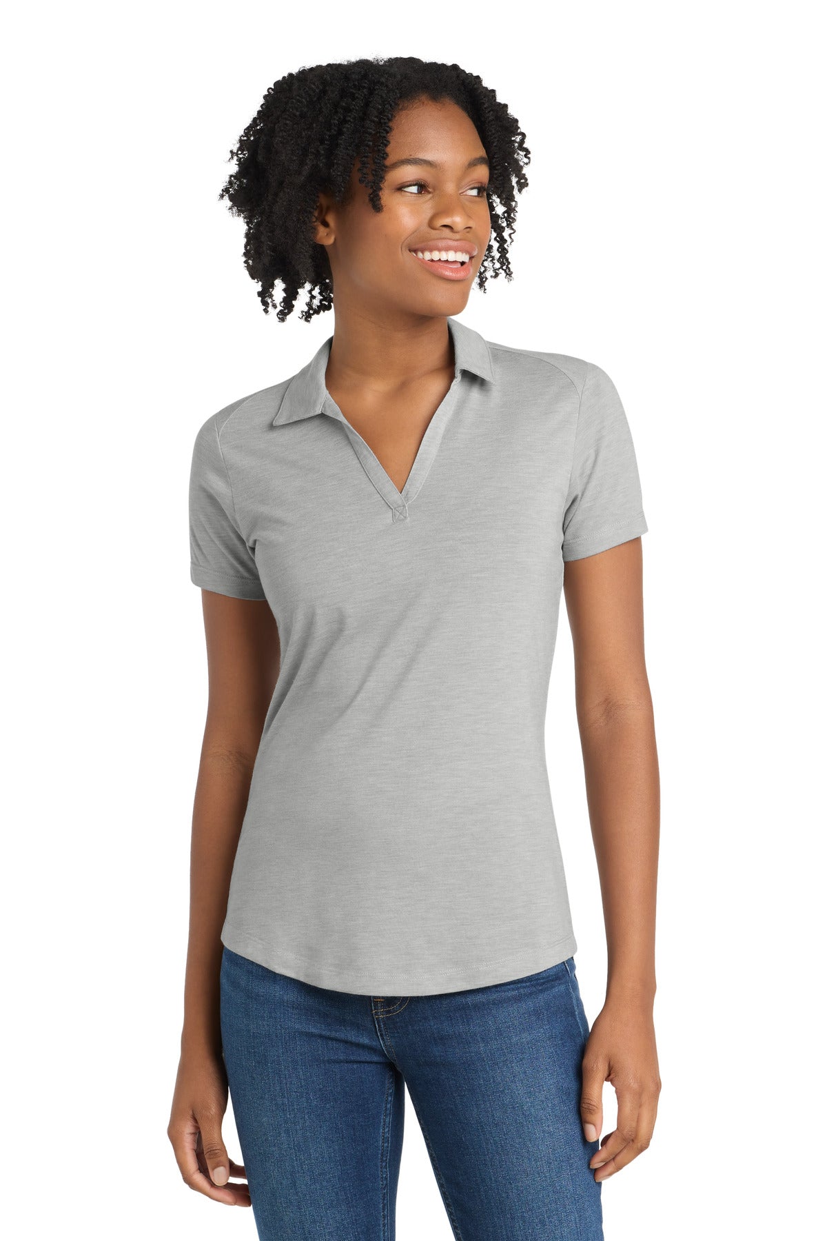 Sport-Tek ?? Women's PosiCharge ?? Tri-Blend Wicking Polo. LST405