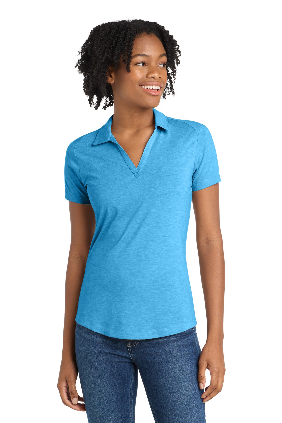 Sport-Tek ?? Women's PosiCharge ?? Tri-Blend Wicking Polo. LST405