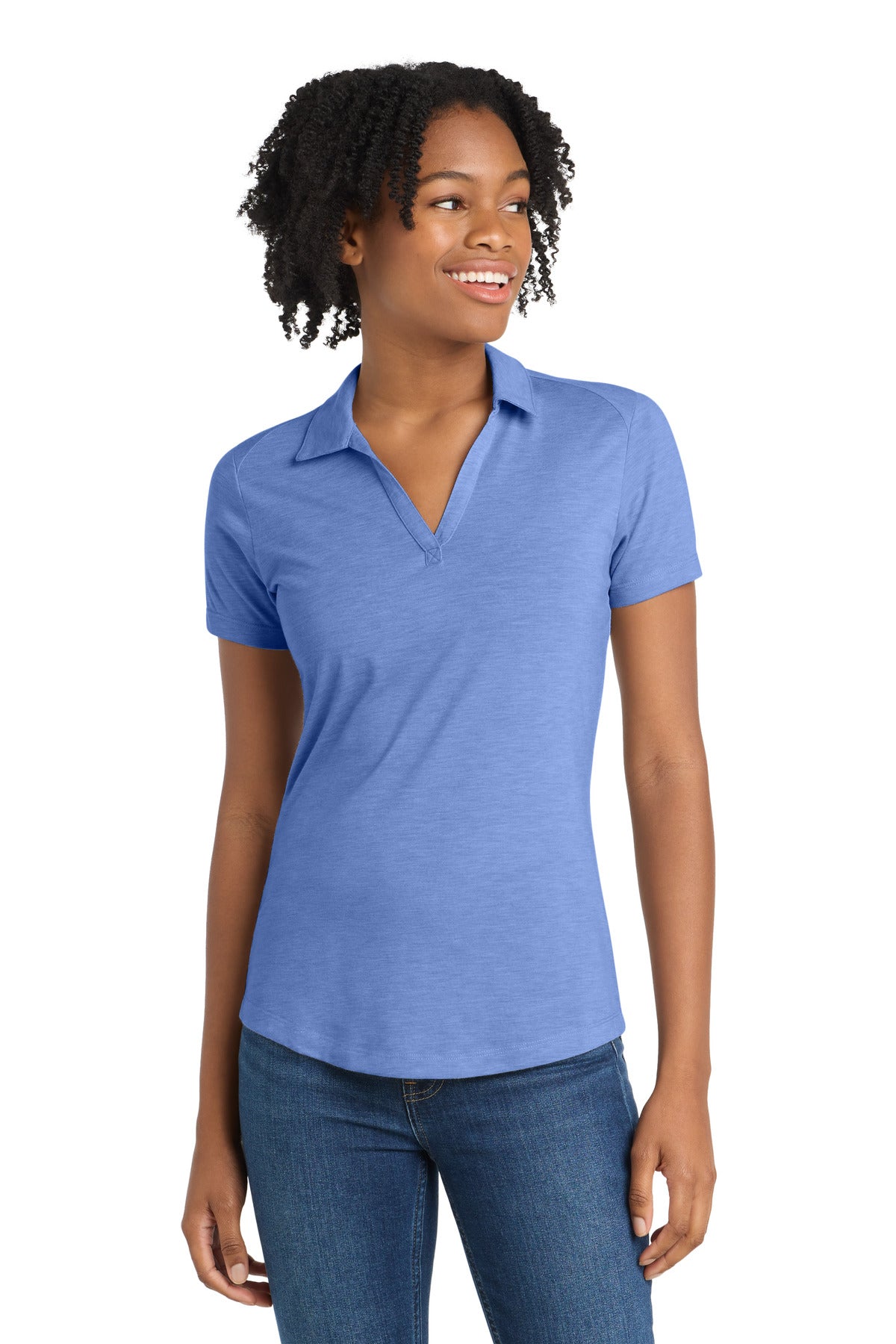 Sport-Tek ?? Women's PosiCharge ?? Tri-Blend Wicking Polo. LST405