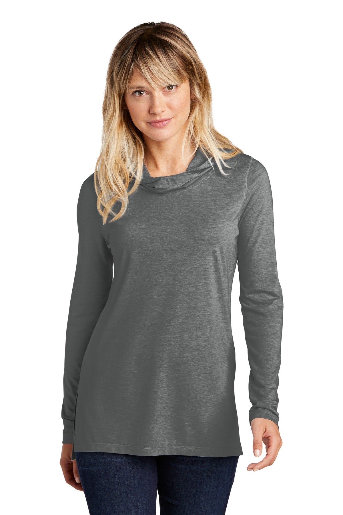 Sport-TekÂ® Women's PosiCharge Â® Tri-Blend Wicking Long Sleeve Hoodie LST406