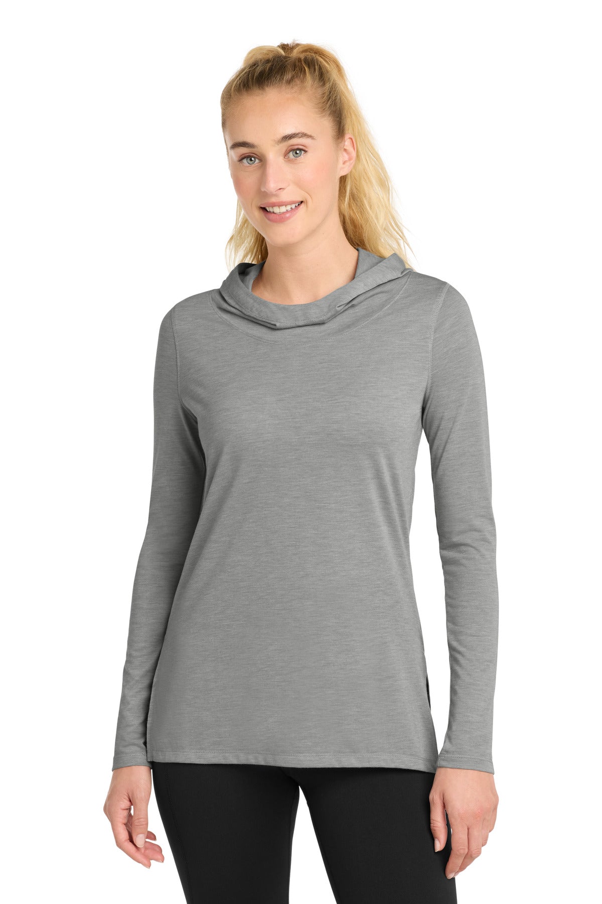 Sport-Tek?? Women's PosiCharge ?? Tri-Blend Wicking Long Sleeve Hoodie LST406