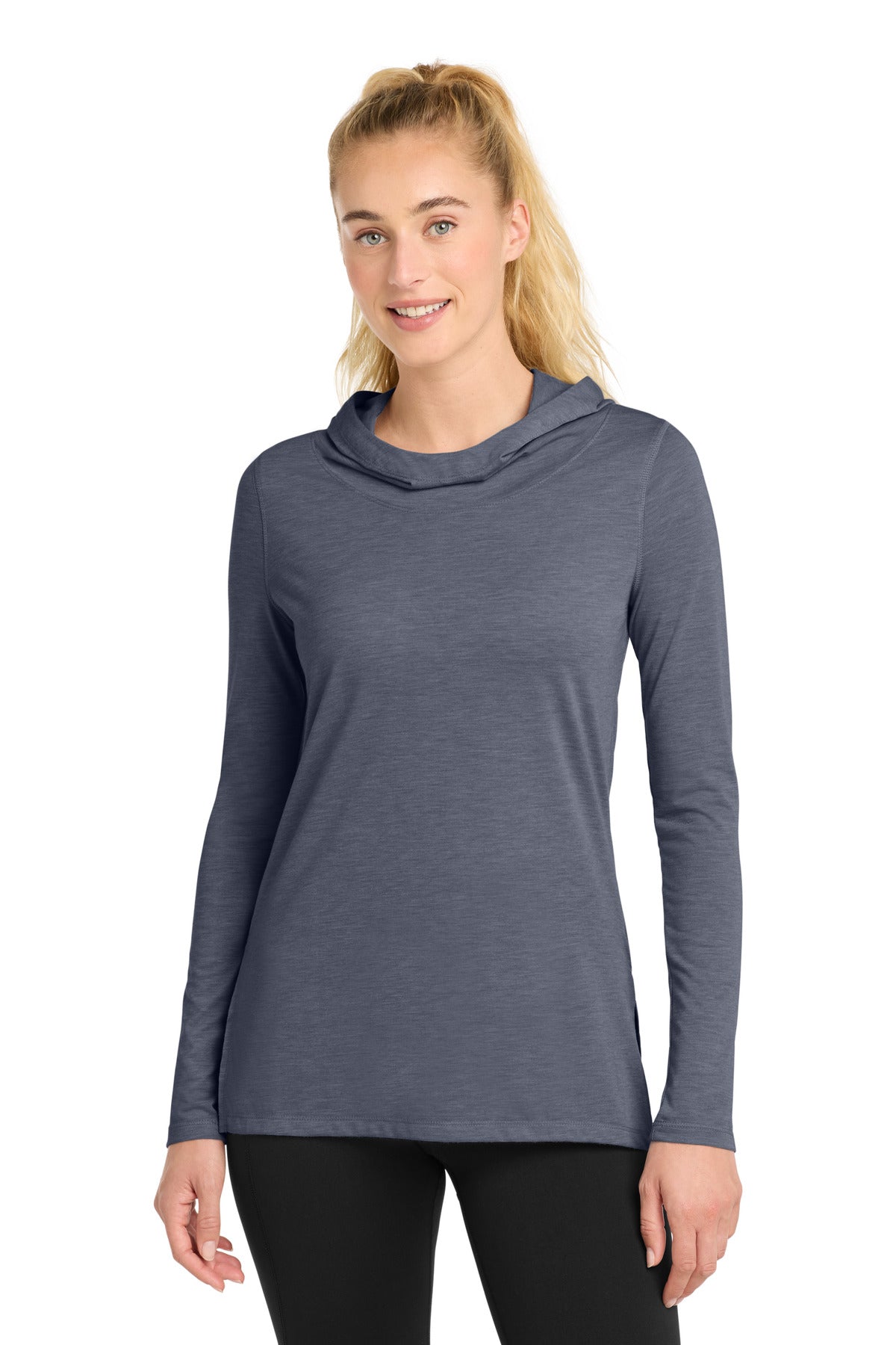 Sport-Tek?? Women's PosiCharge ?? Tri-Blend Wicking Long Sleeve Hoodie LST406
