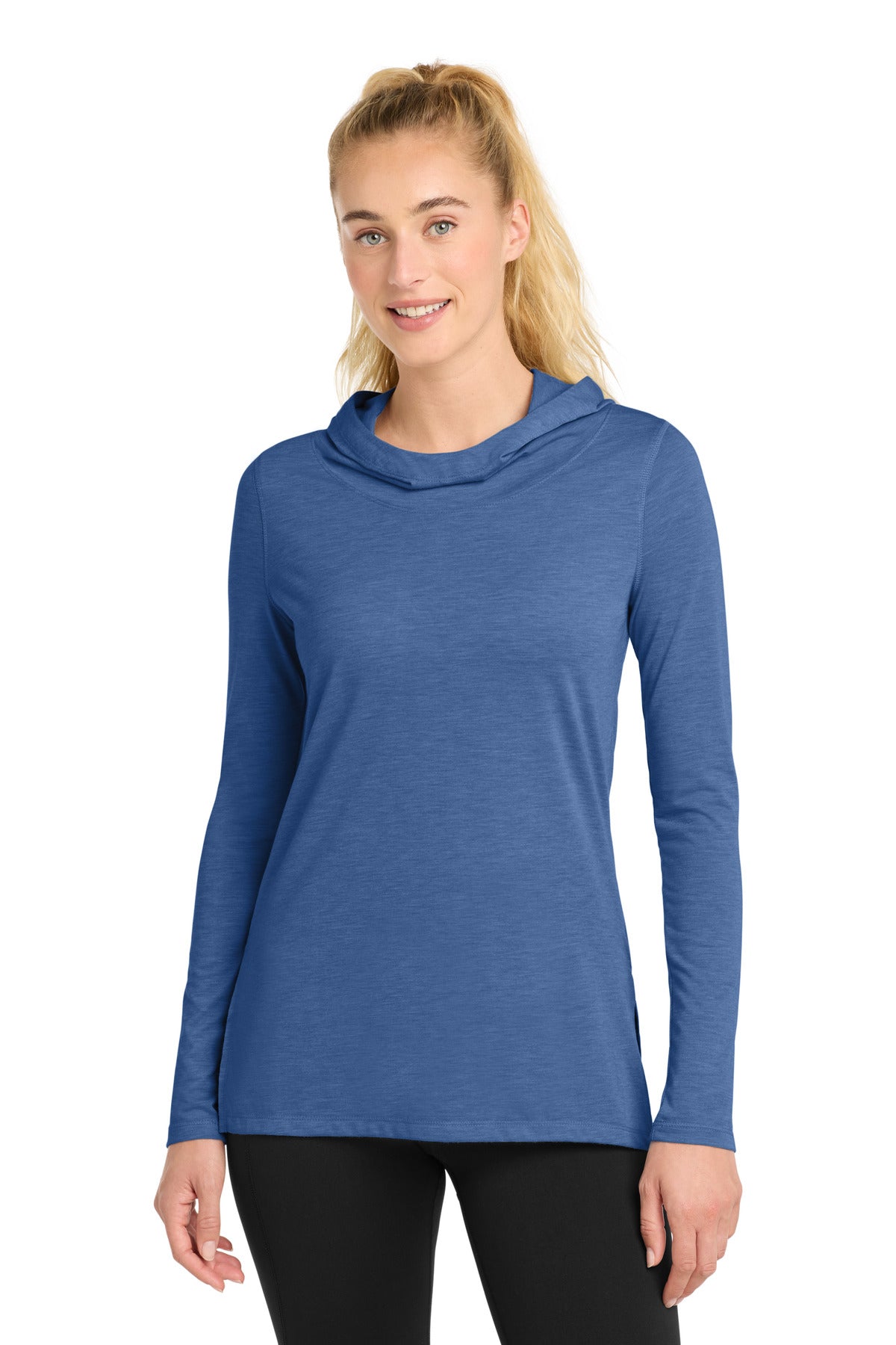 Sport-Tek?? Women's PosiCharge ?? Tri-Blend Wicking Long Sleeve Hoodie LST406