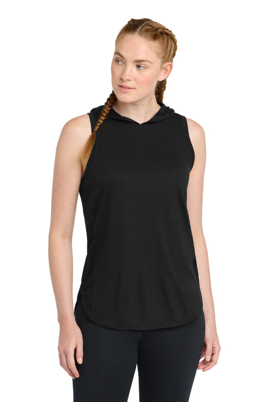 Sport-Tek ?? Women's PosiCharge ?? Tri-Blend Wicking Draft Hoodie Tank. LST410