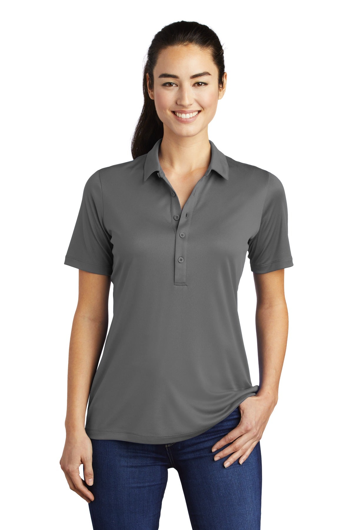 Sport-TekÂ® Women's Posi-UV Â® Pro Polo.  LST520