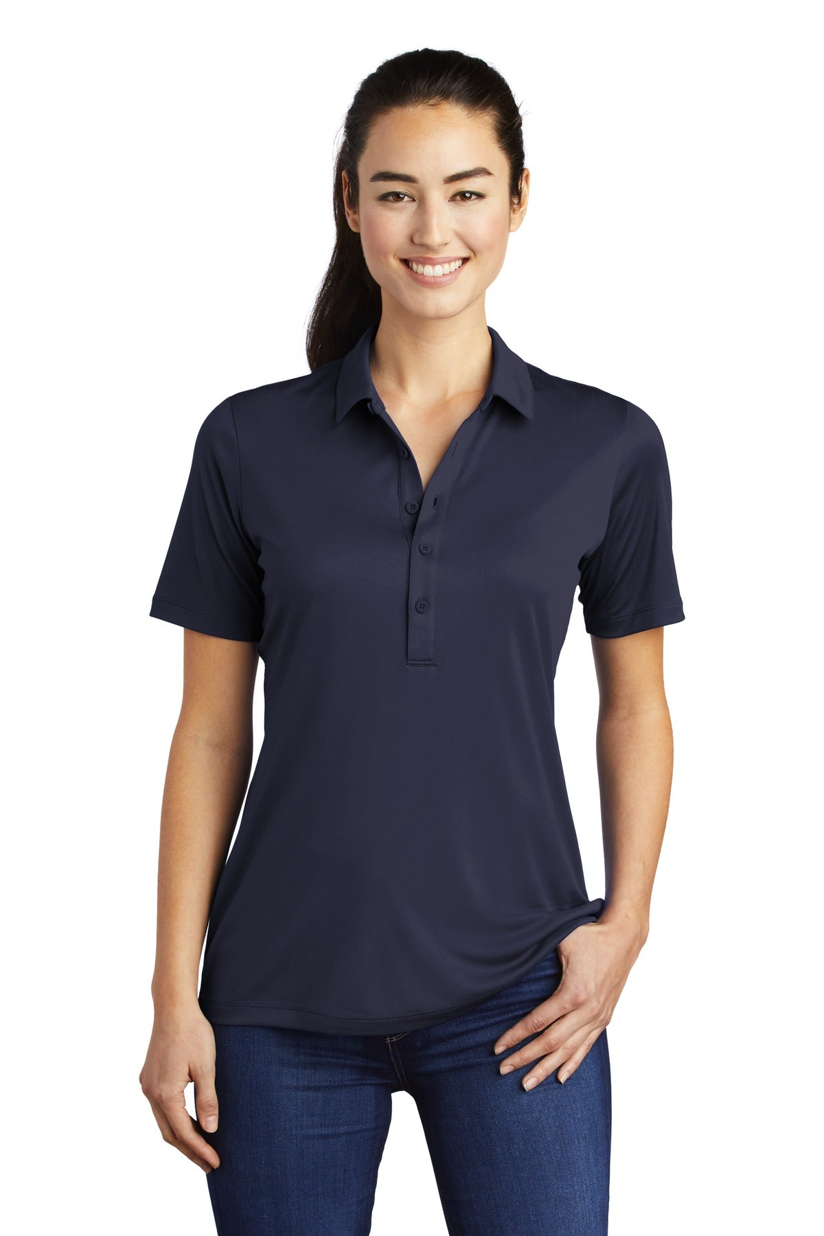 Sport-TekÂ® Women's Posi-UV Â® Pro Polo.  LST520