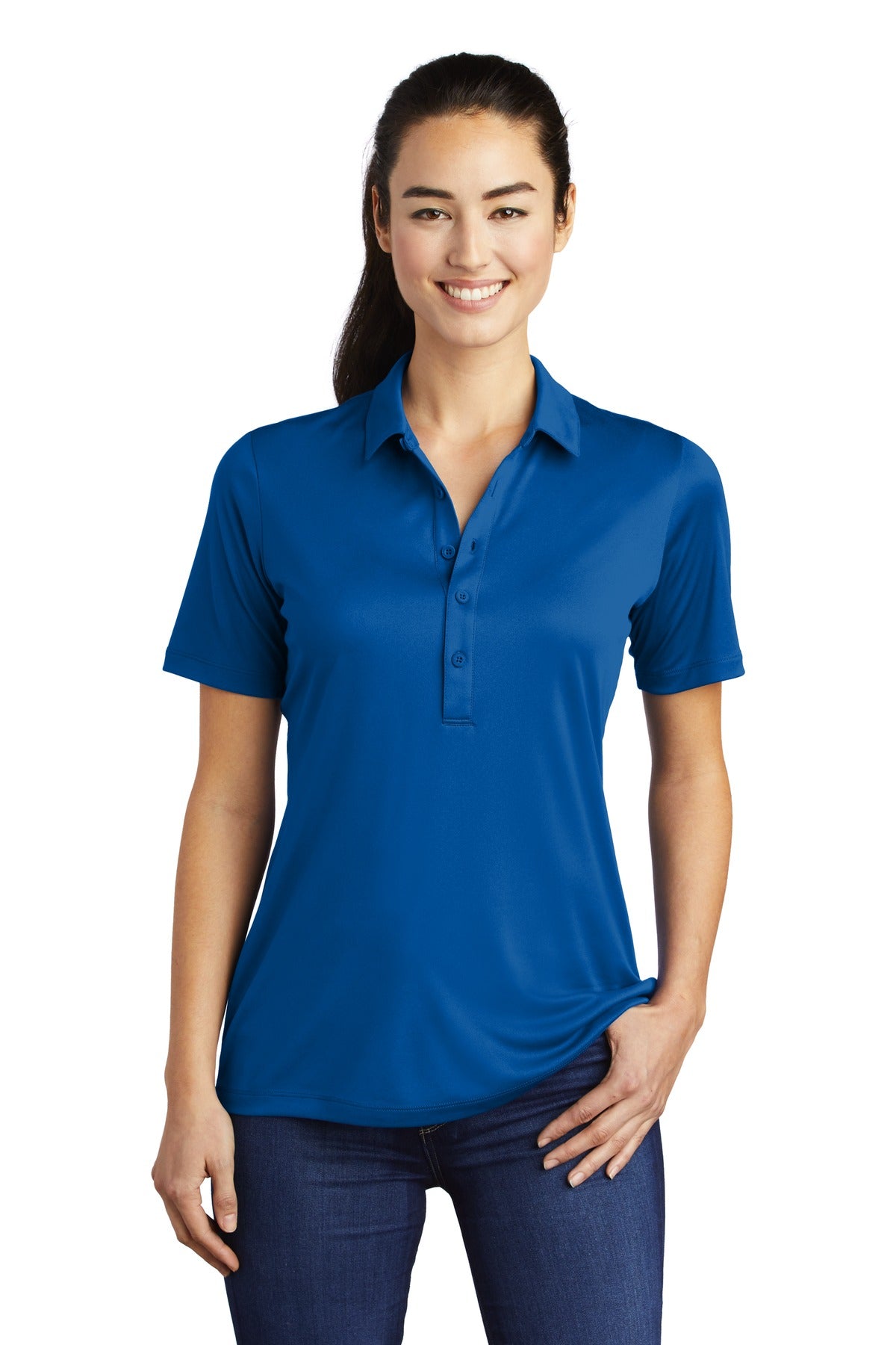 Sport-TekÂ® Women's Posi-UV Â® Pro Polo.  LST520