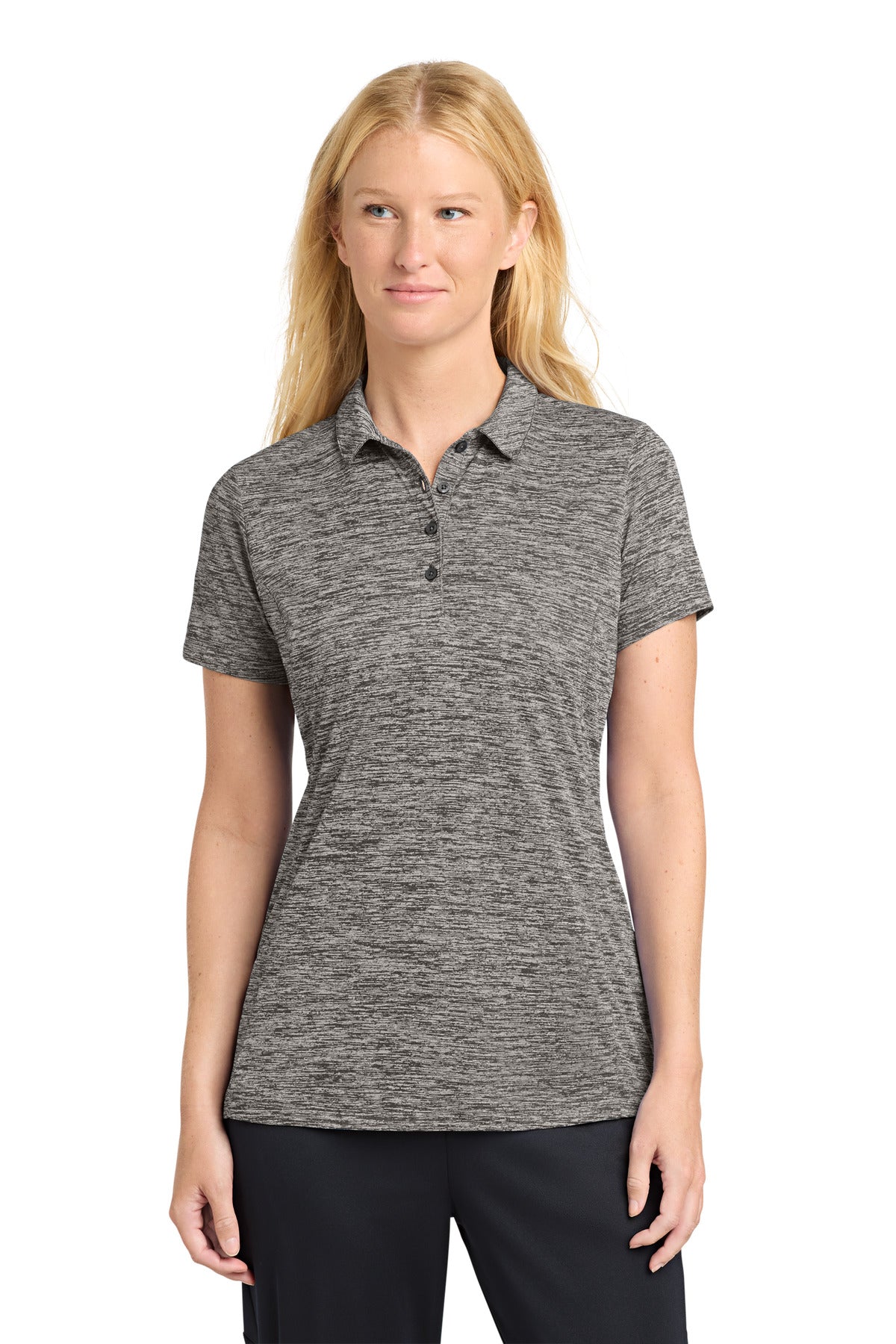 Sport-Tek ?? Women's PosiCharge ?? Electric Heather Polo. LST590