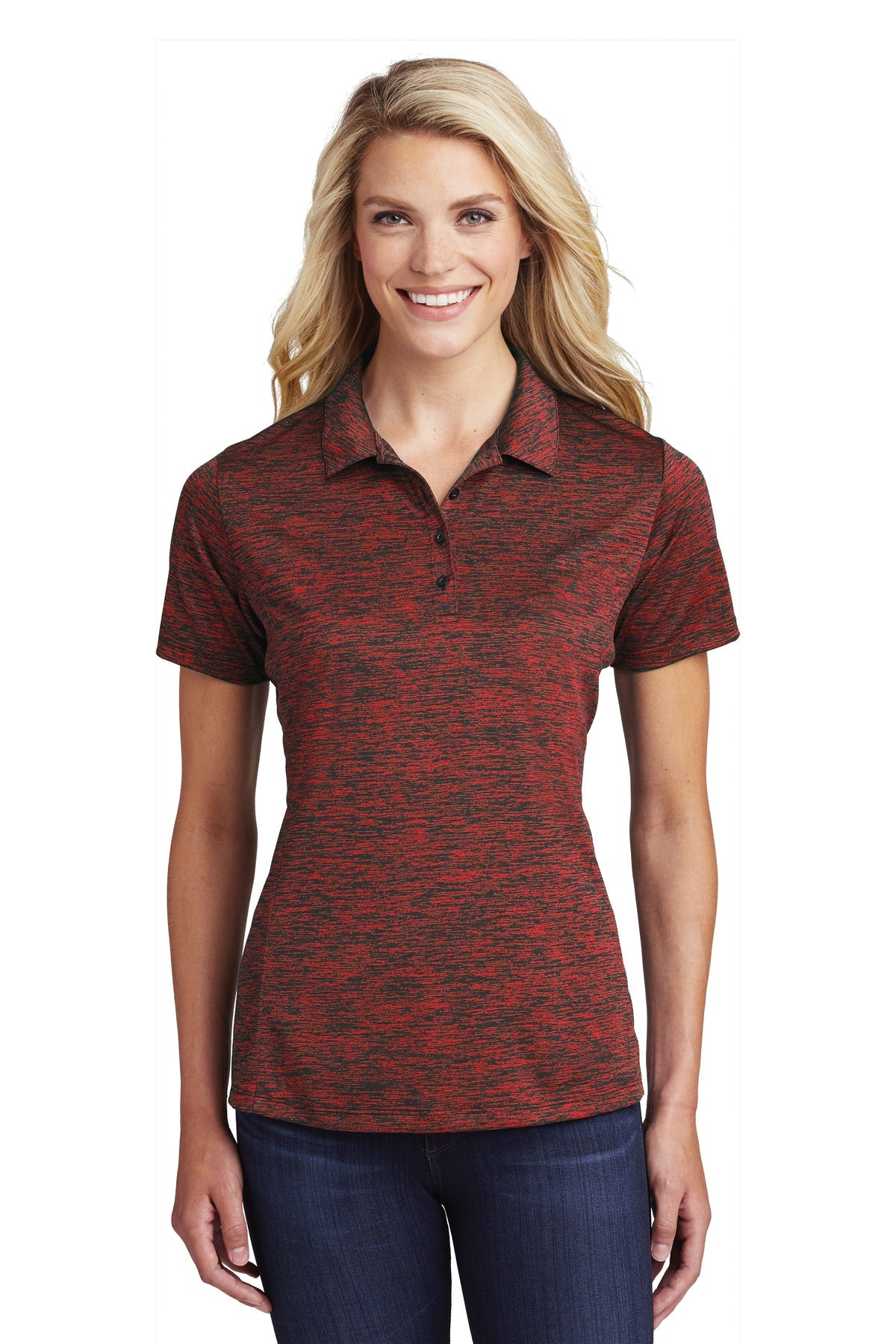 Sport-Tek Â® Women's PosiCharge Â® Electric Heather Polo. LST590