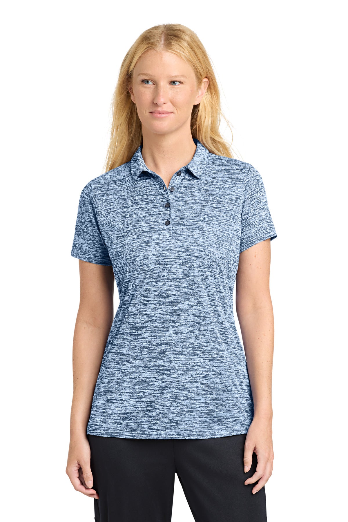 Sport-Tek ?? Women's PosiCharge ?? Electric Heather Polo. LST590