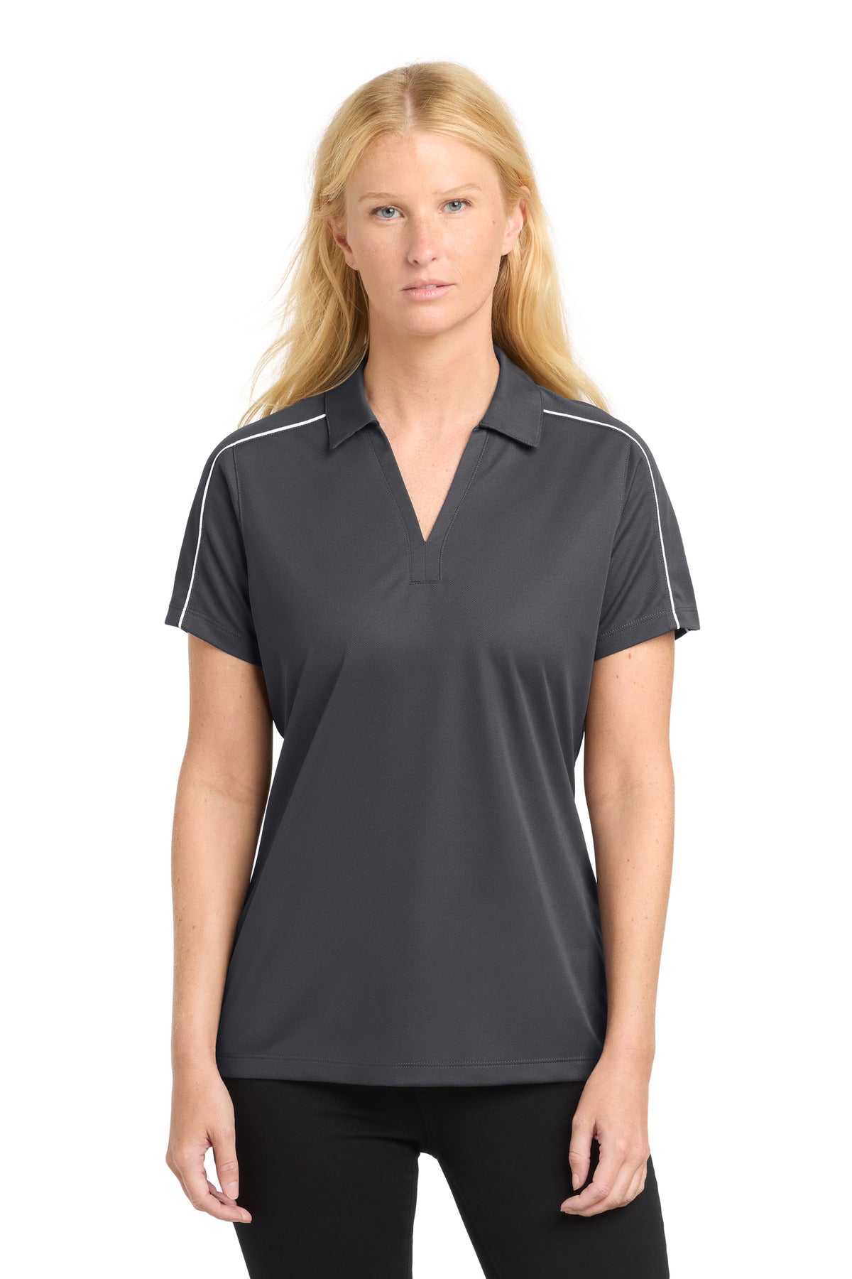 Sport-TekÂ® Women's Micropique Sport-WickÂ® Piped Polo. LST653