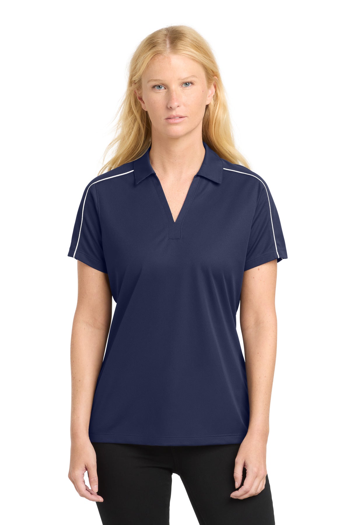 Sport-TekÂ® Women's Micropique Sport-WickÂ® Piped Polo. LST653