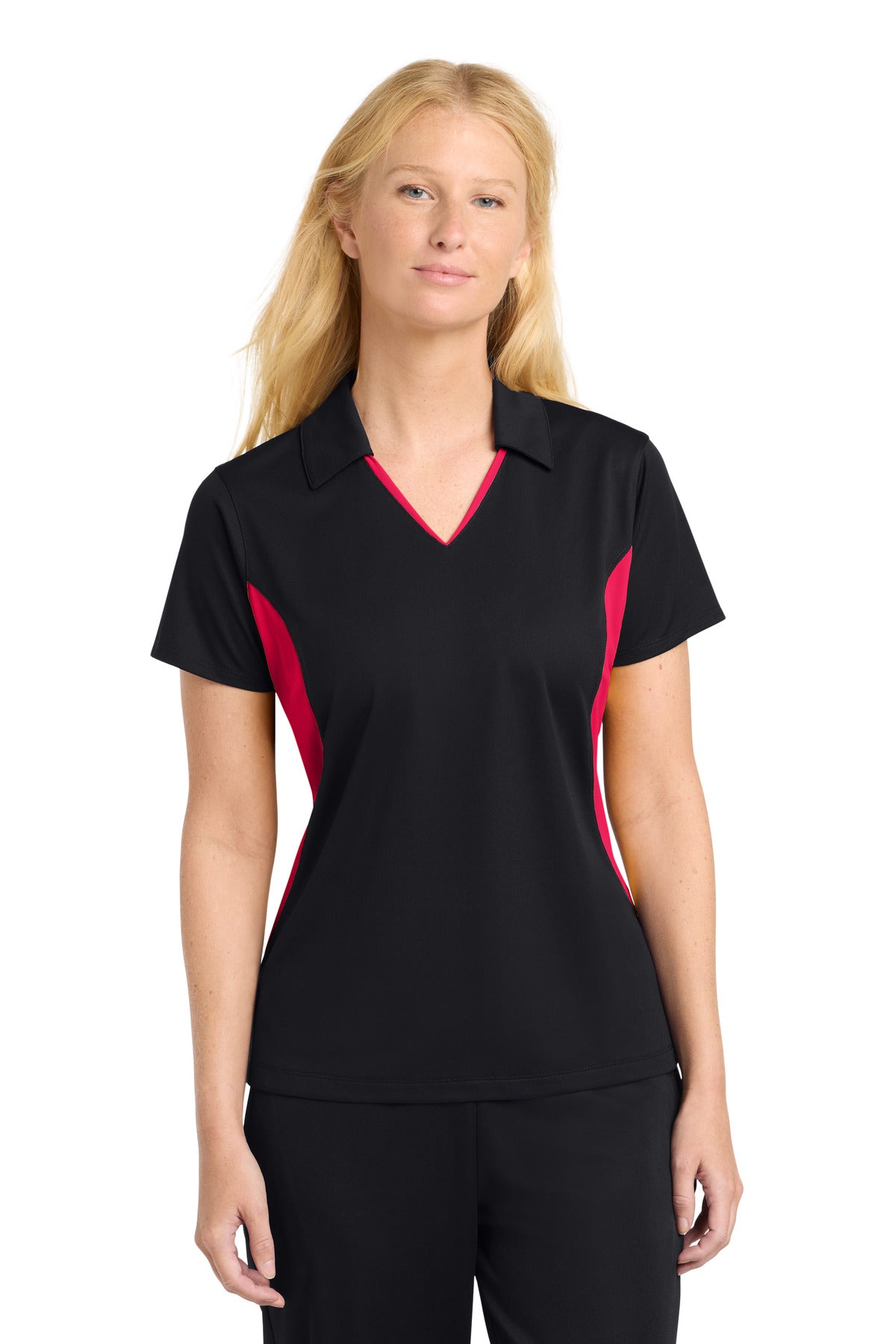 Sport-TekÂ® Women's Side Blocked Micropique Sport-WickÂ® Polo. LST655