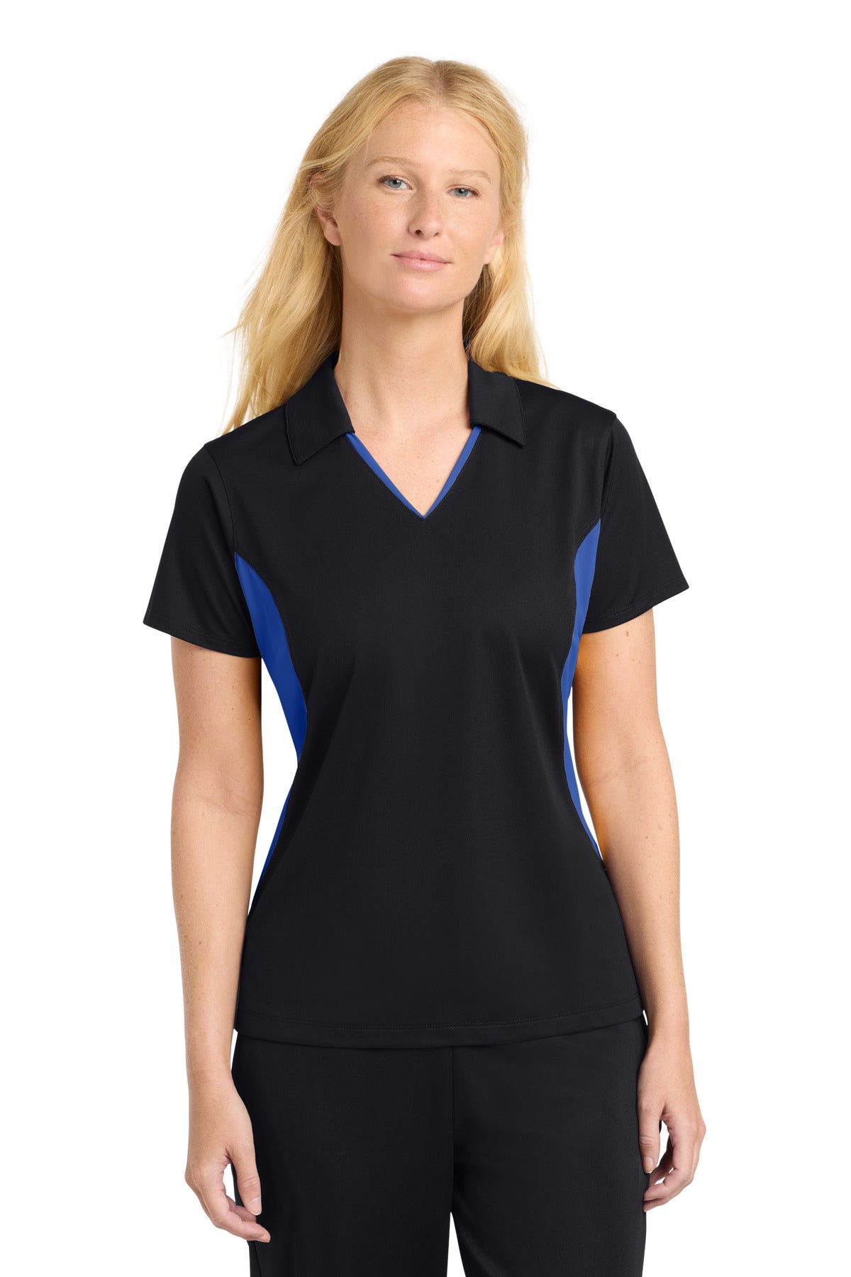 Sport-TekÂ® Women's Side Blocked Micropique Sport-WickÂ® Polo. LST655