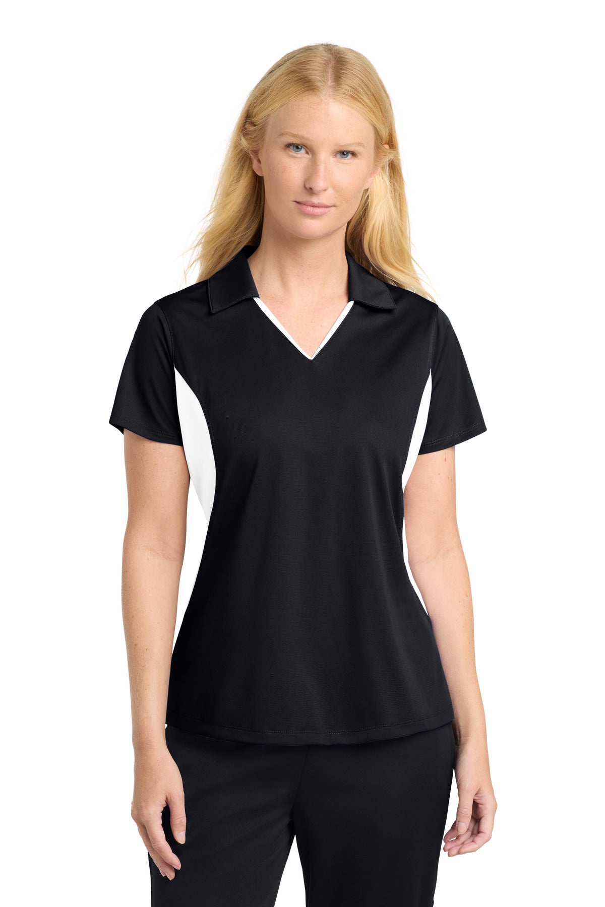 Sport-TekÂ® Women's Side Blocked Micropique Sport-WickÂ® Polo. LST655